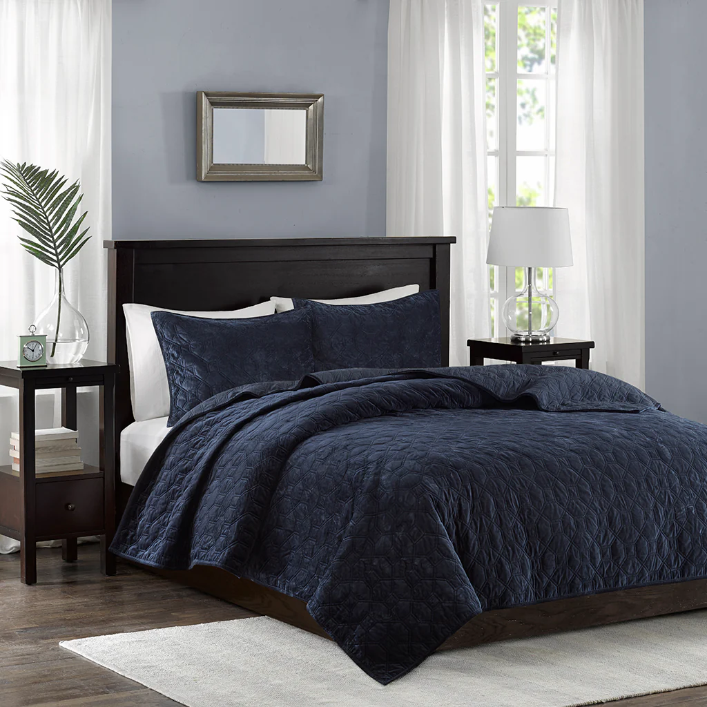 Harper 3-Piece Velvet Quilt Set - Image 63