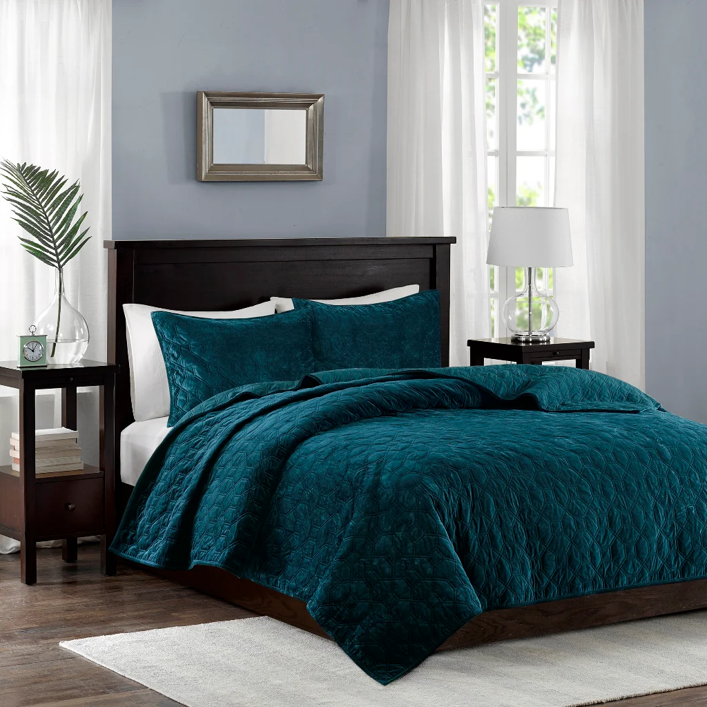 Harper 3-Piece Velvet Quilt Set - Image 64