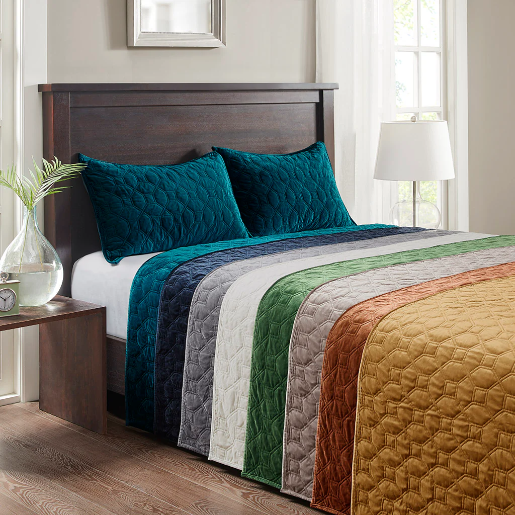 Harper 3-Piece Velvet Quilt Set - Image 83