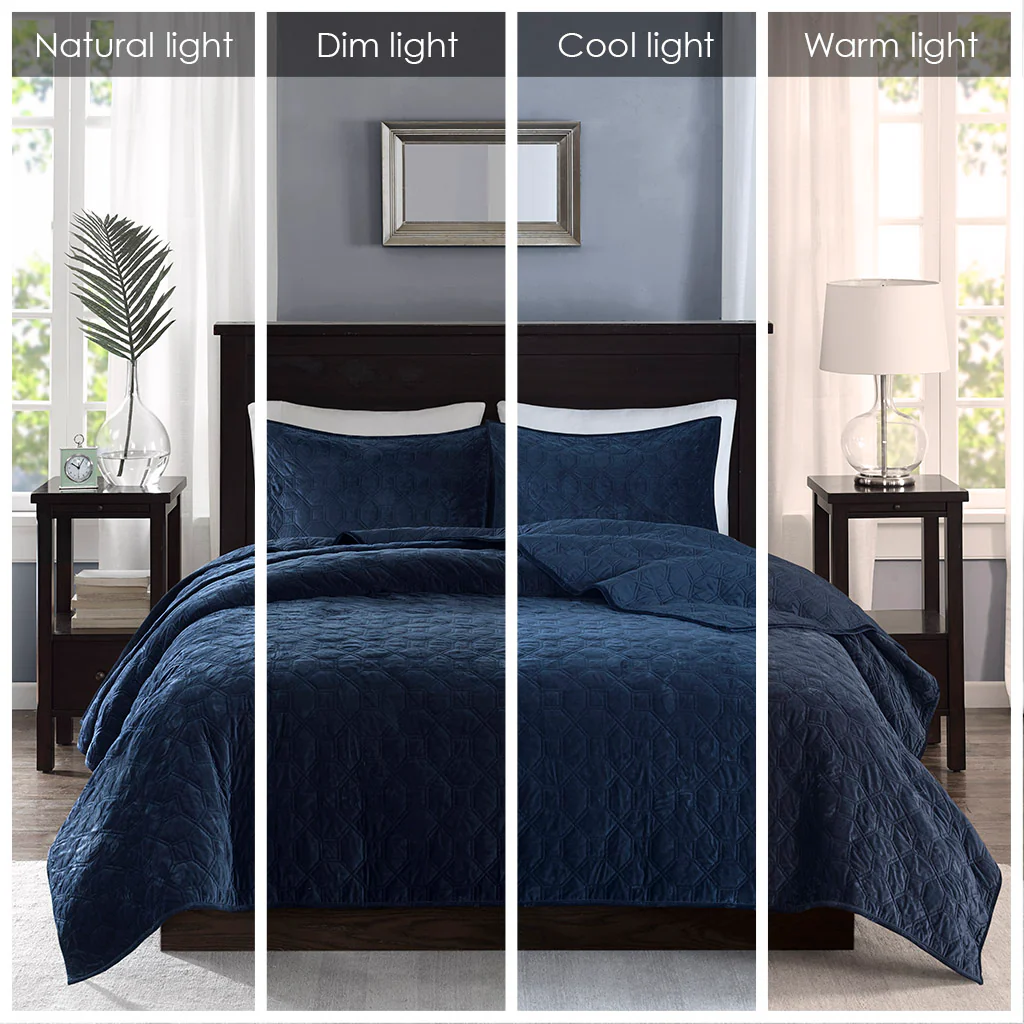 Harper 3-Piece Velvet Quilt Set - Image 93