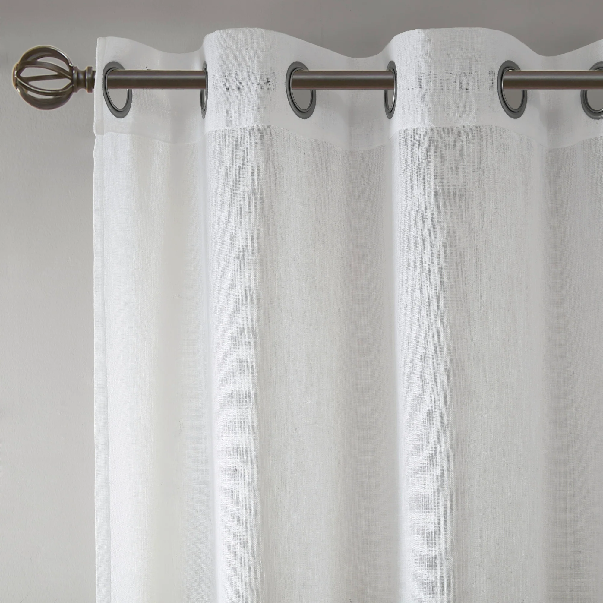 Hayden Woven Faux Linen Striped Window Sheer - Image 11