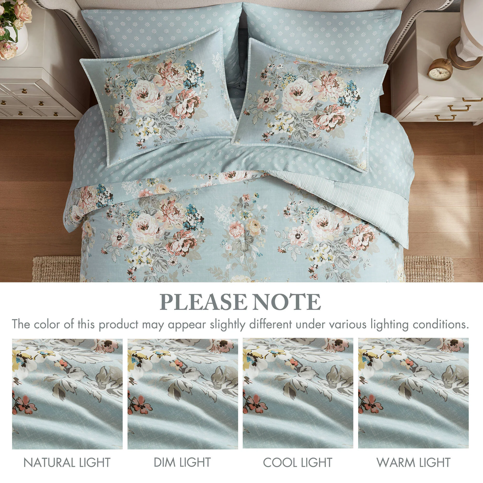 Heather 7-Piece Vintage Floral Print Inspired Comforter Set With Sheet Set - Image 31