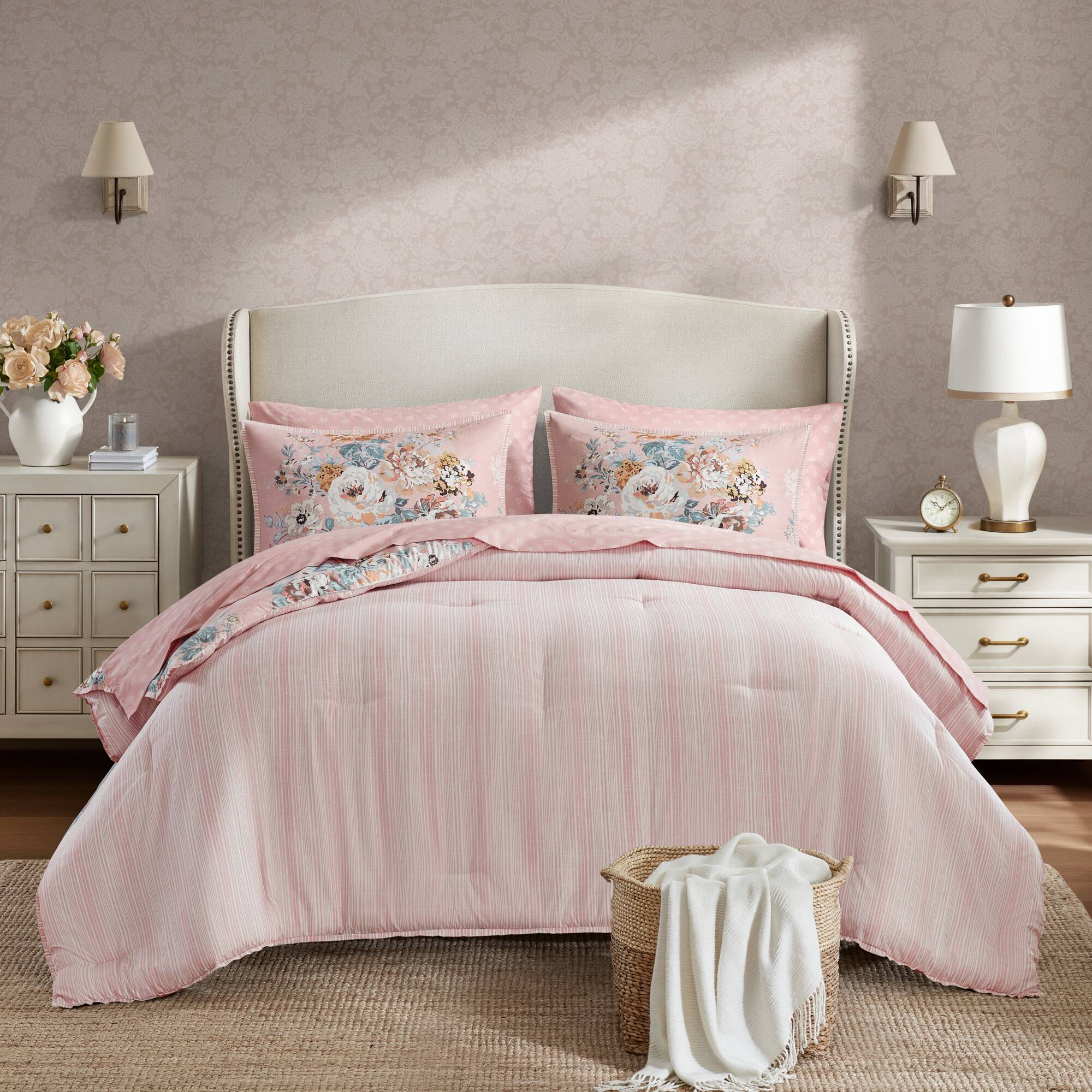 Heather 7-Piece Vintage Floral Print Inspired Comforter Set With Sheet Set - Image 33