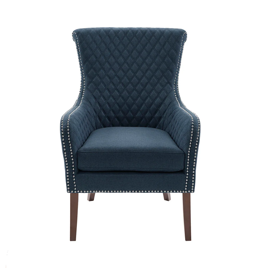 Heston Quilted Back Arm Chair with Nailhead Trim - Image 6