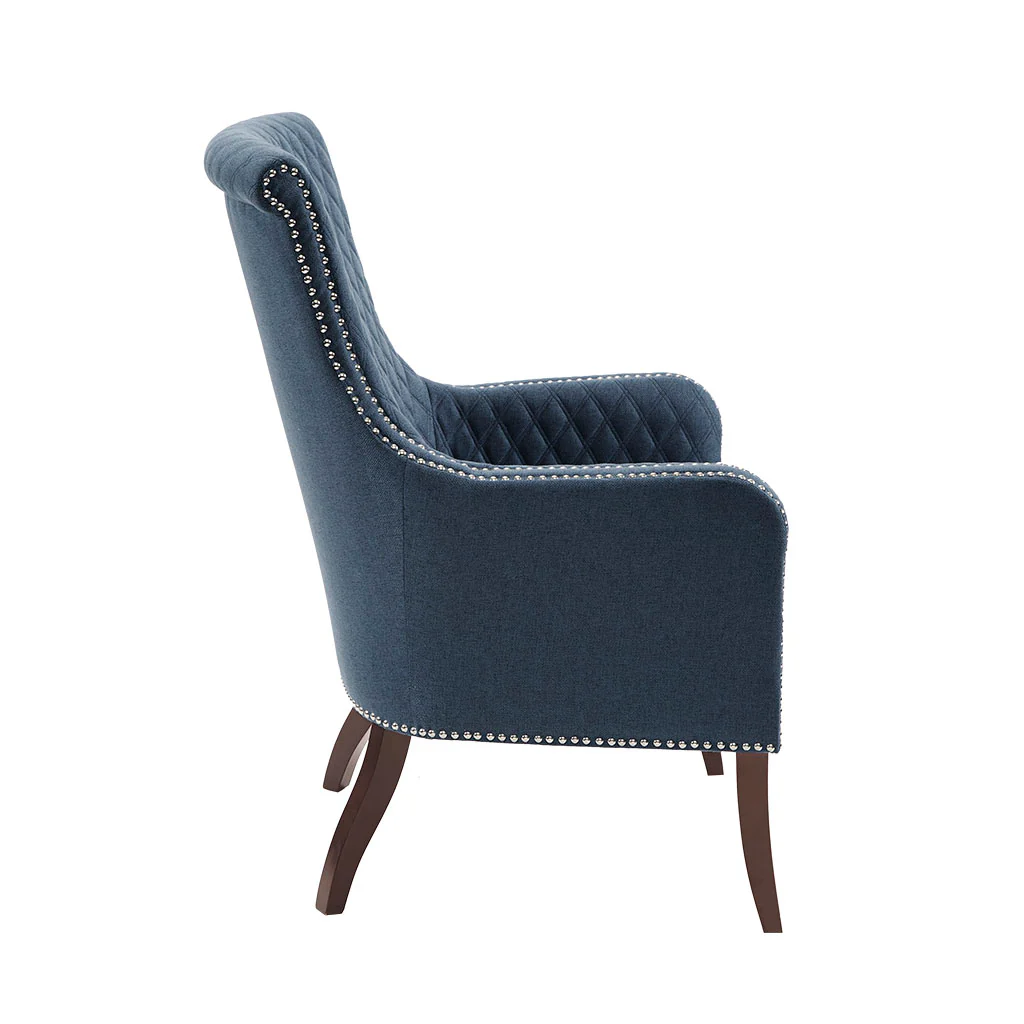 Heston Quilted Back Arm Chair with Nailhead Trim - Image 8