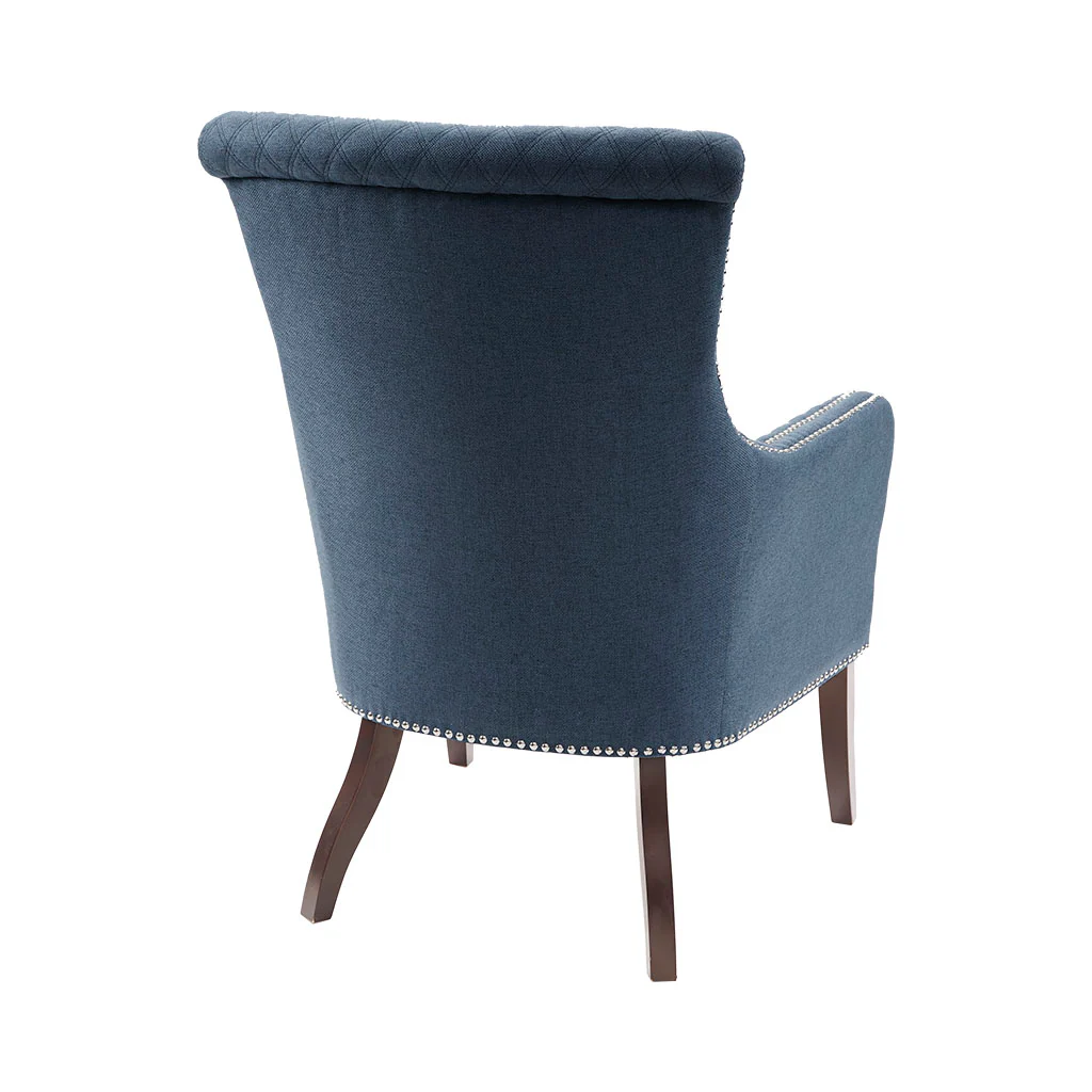 Heston Quilted Back Arm Chair with Nailhead Trim - Image 9
