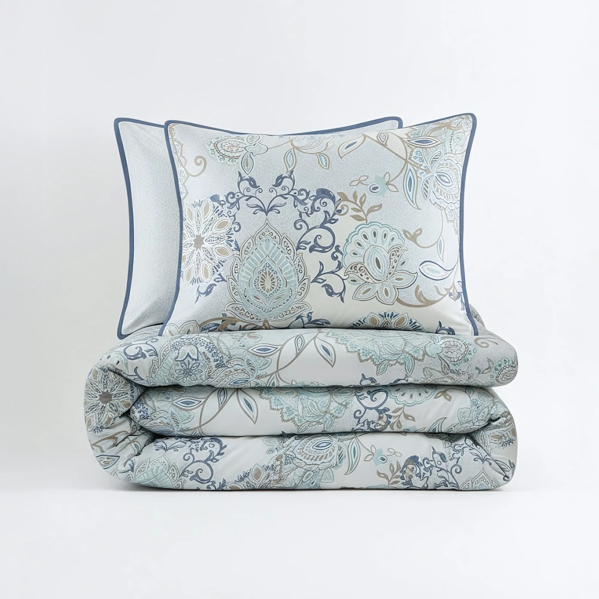 Isla 3-Piece Cotton Floral Printed Reversible Duvet Cover Set
