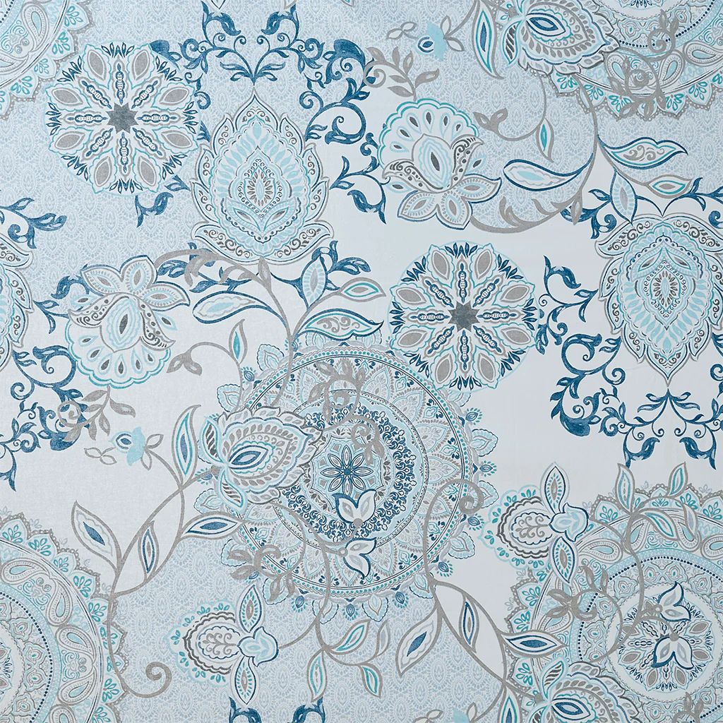 Isla Printed Cotton Shower Curtain - Image 5