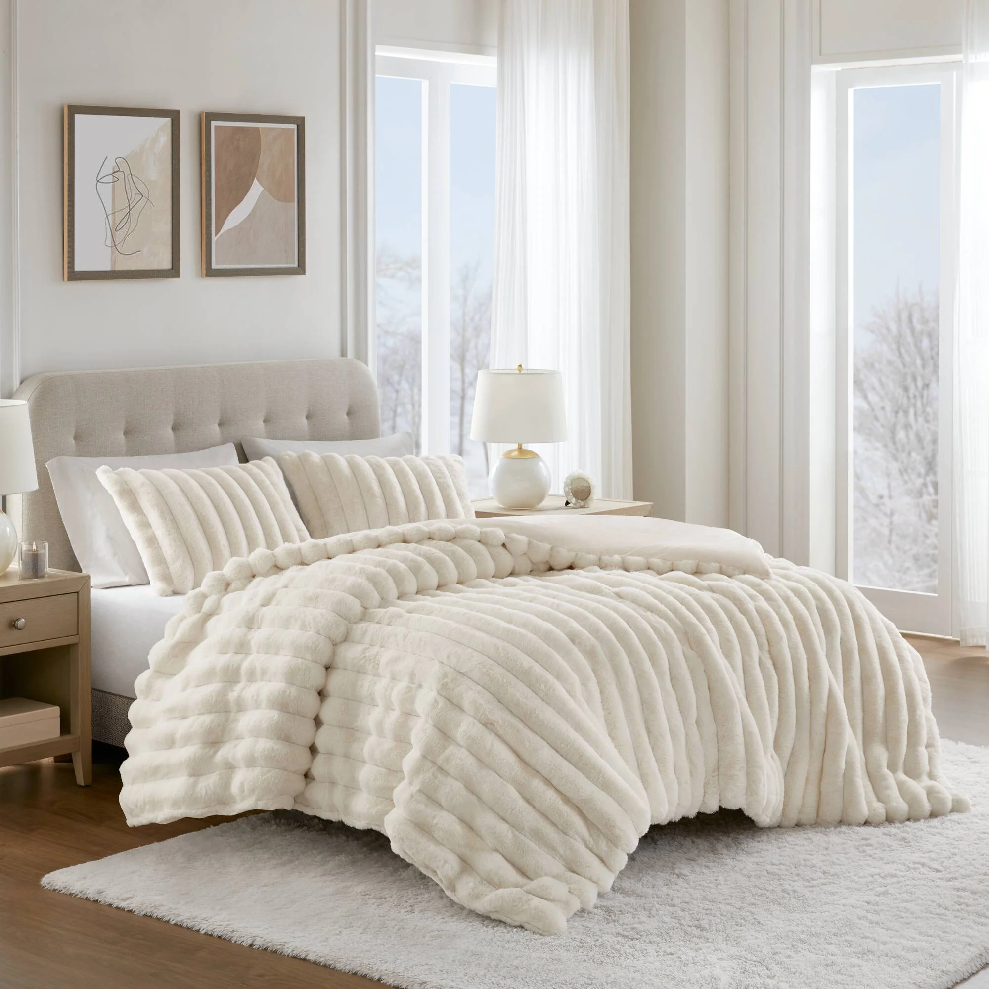 Jasmine Ultrasoft Faux Fur Ribbed Comforter Set - Image 31
