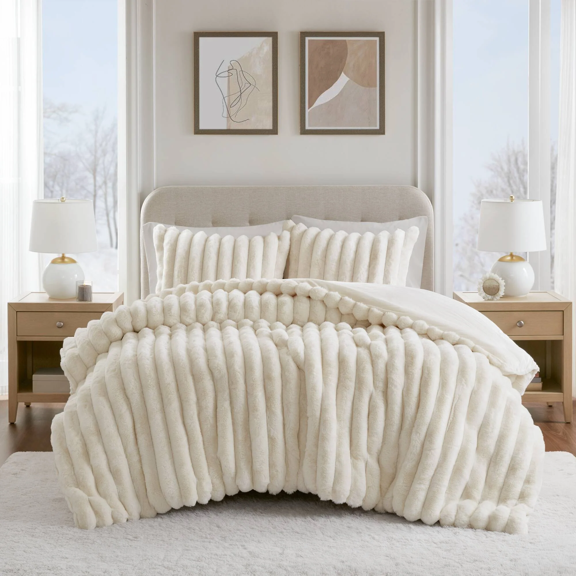 Jasmine Ultrasoft Faux Fur Ribbed Comforter Set - Image 41