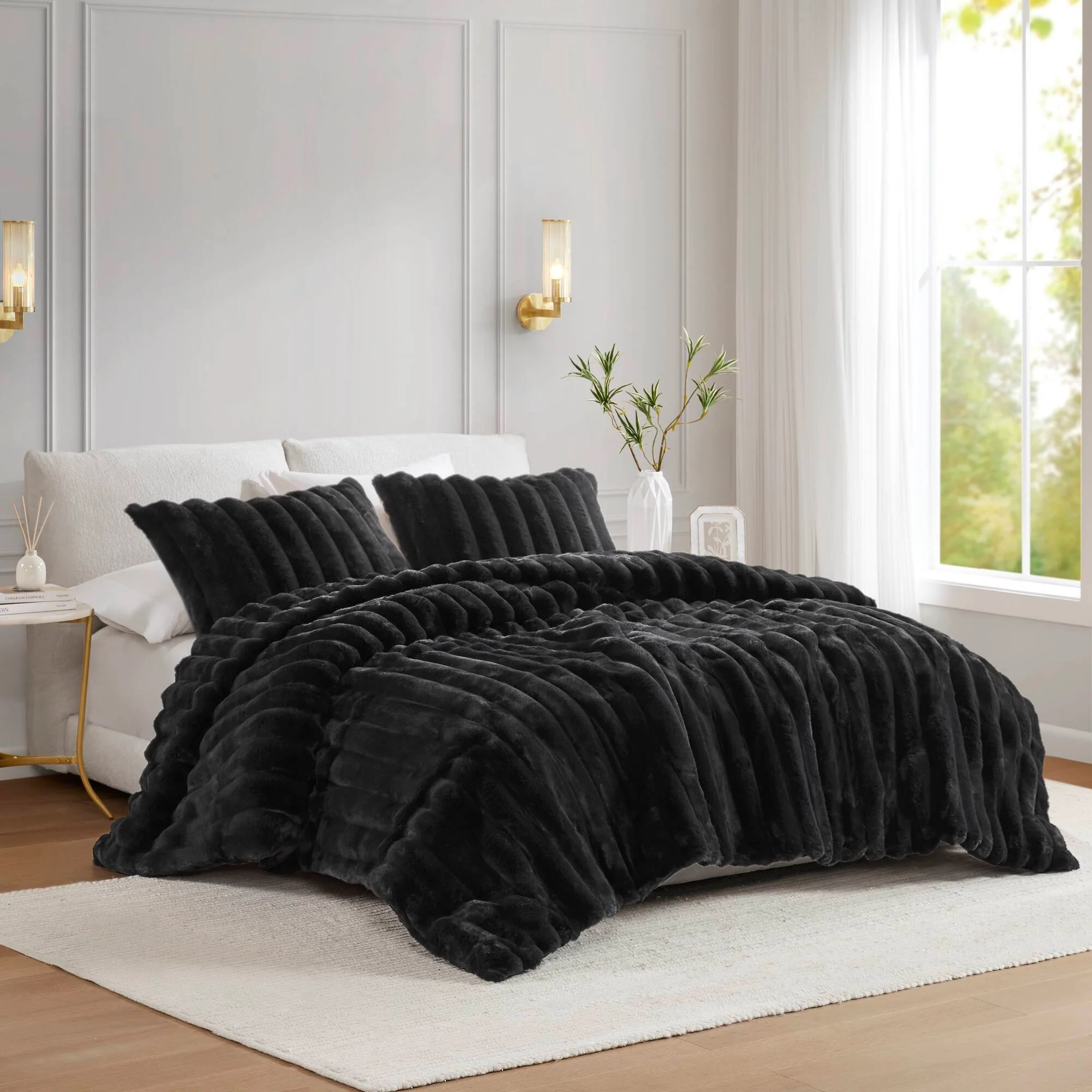 Jasmine Ultrasoft Faux Fur Ribbed Comforter Set - Image 8