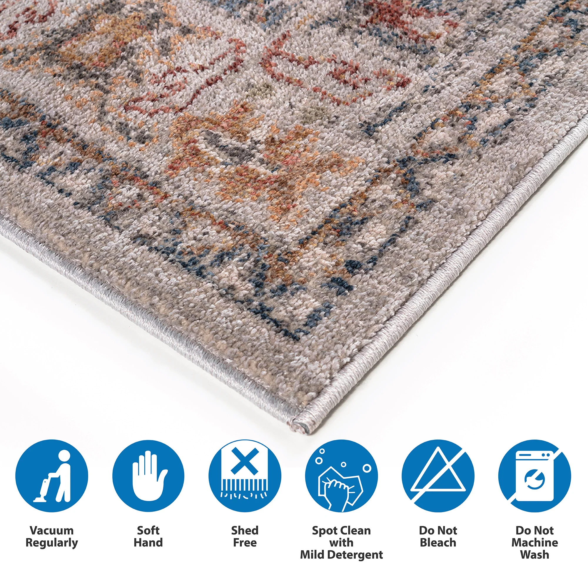 Jasmine Vintage Medallion Woven Area Rug - Image 12
