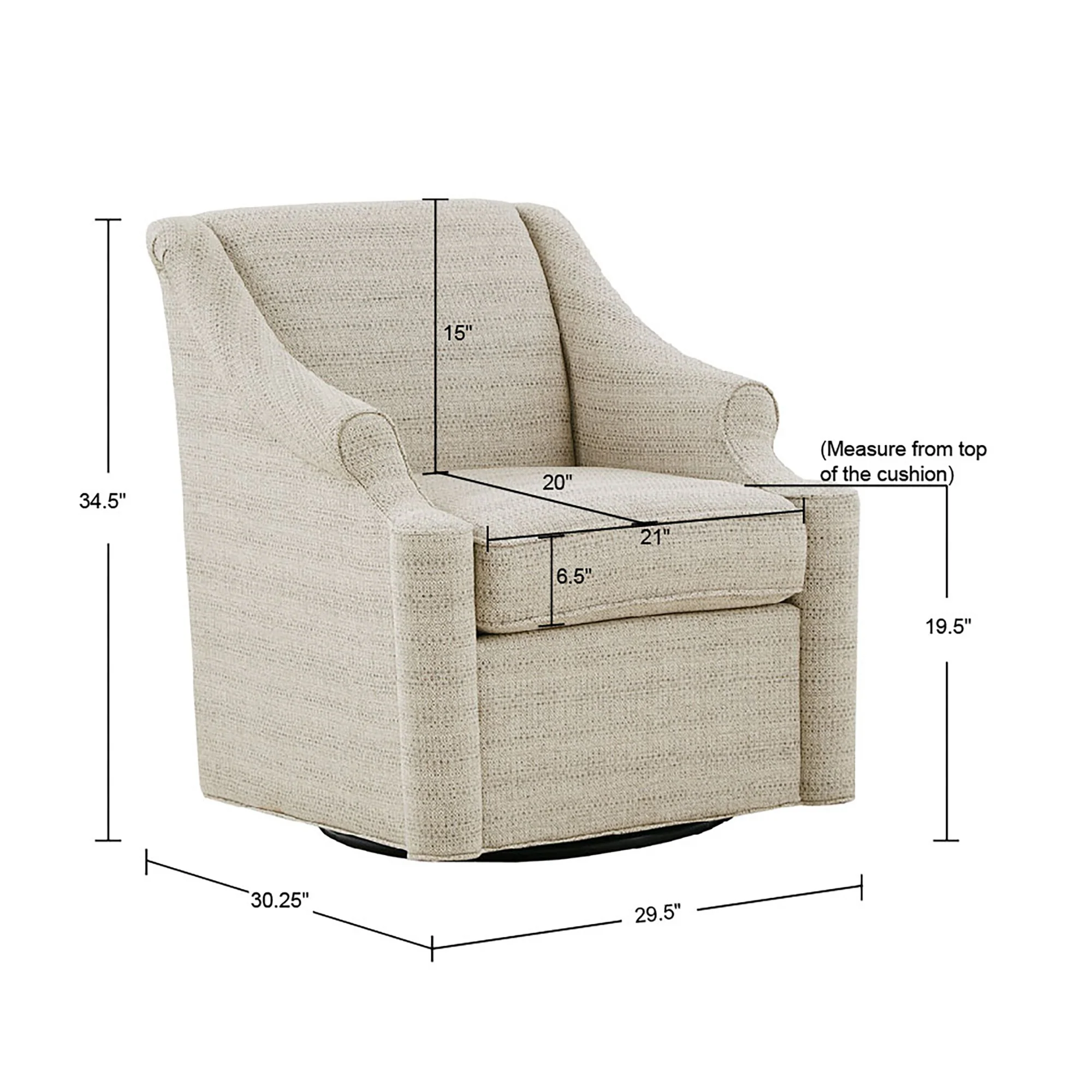 Justin Swivel Glider Chair - Image 11