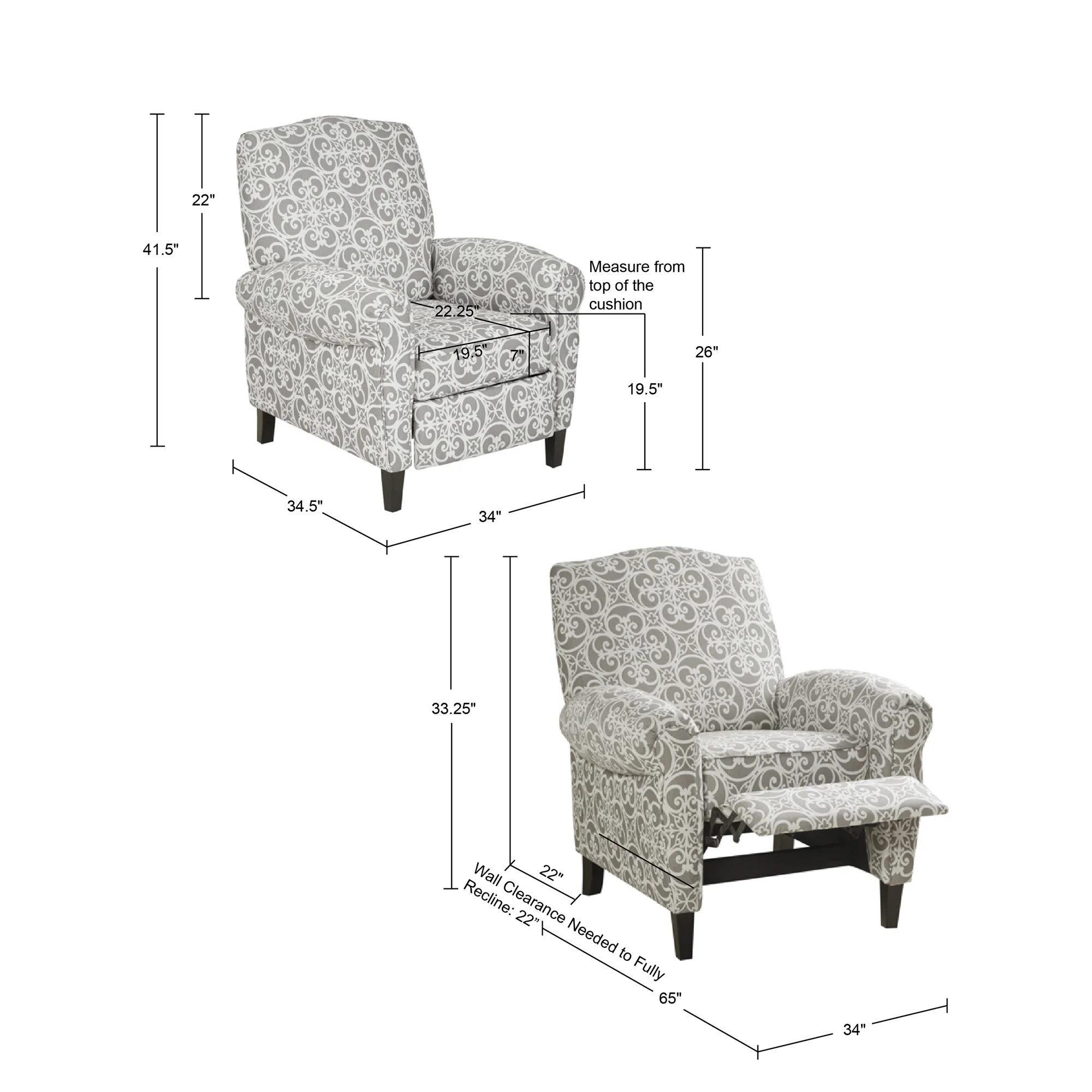 Kirby Push Back Recliner - Image 17