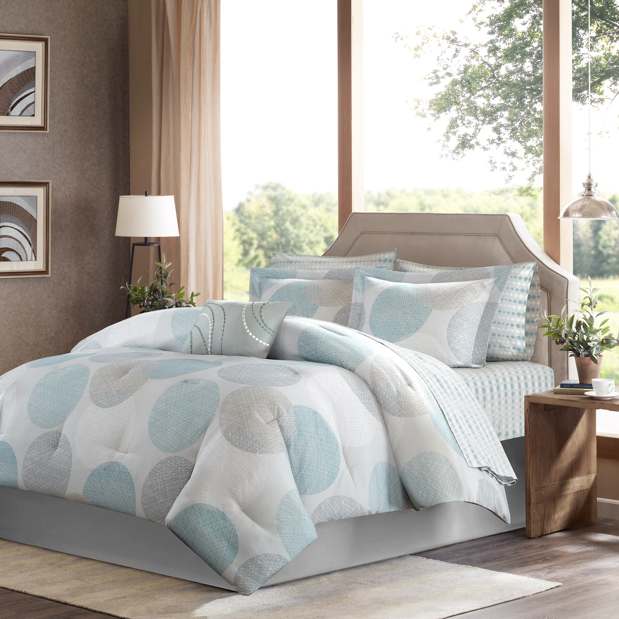 Knowles 9-Piece Comforter Set with Cotton Bed Sheets