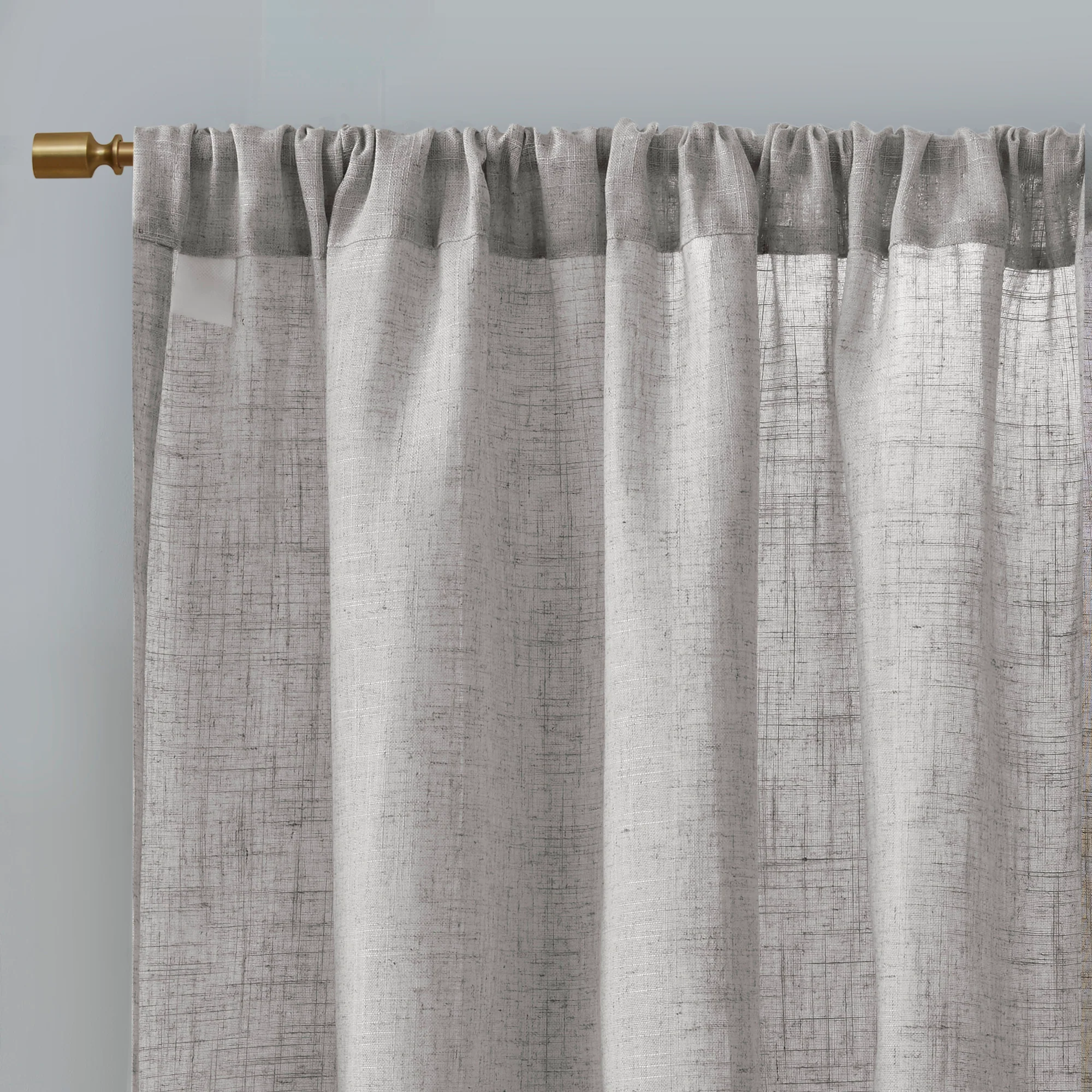 Kyler Linen Blend Light Filtering Curtain Panel Pair - Image 4