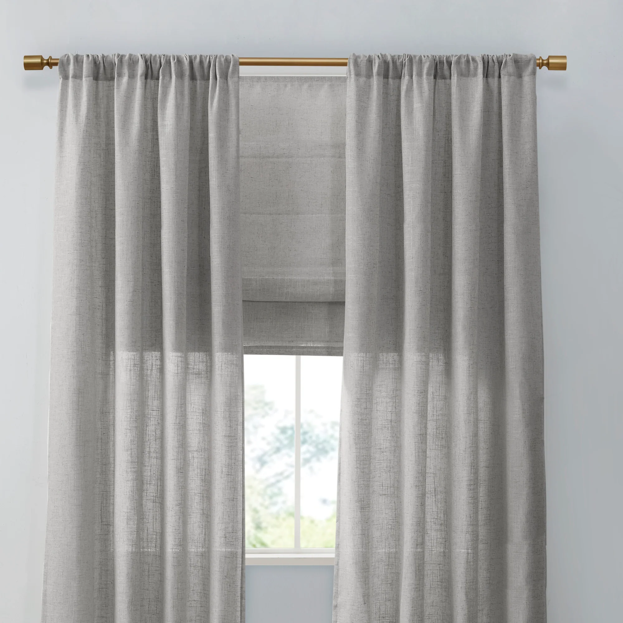 Kyler Linen Blend Light Filtering Curtain Panel Pair - Image 7