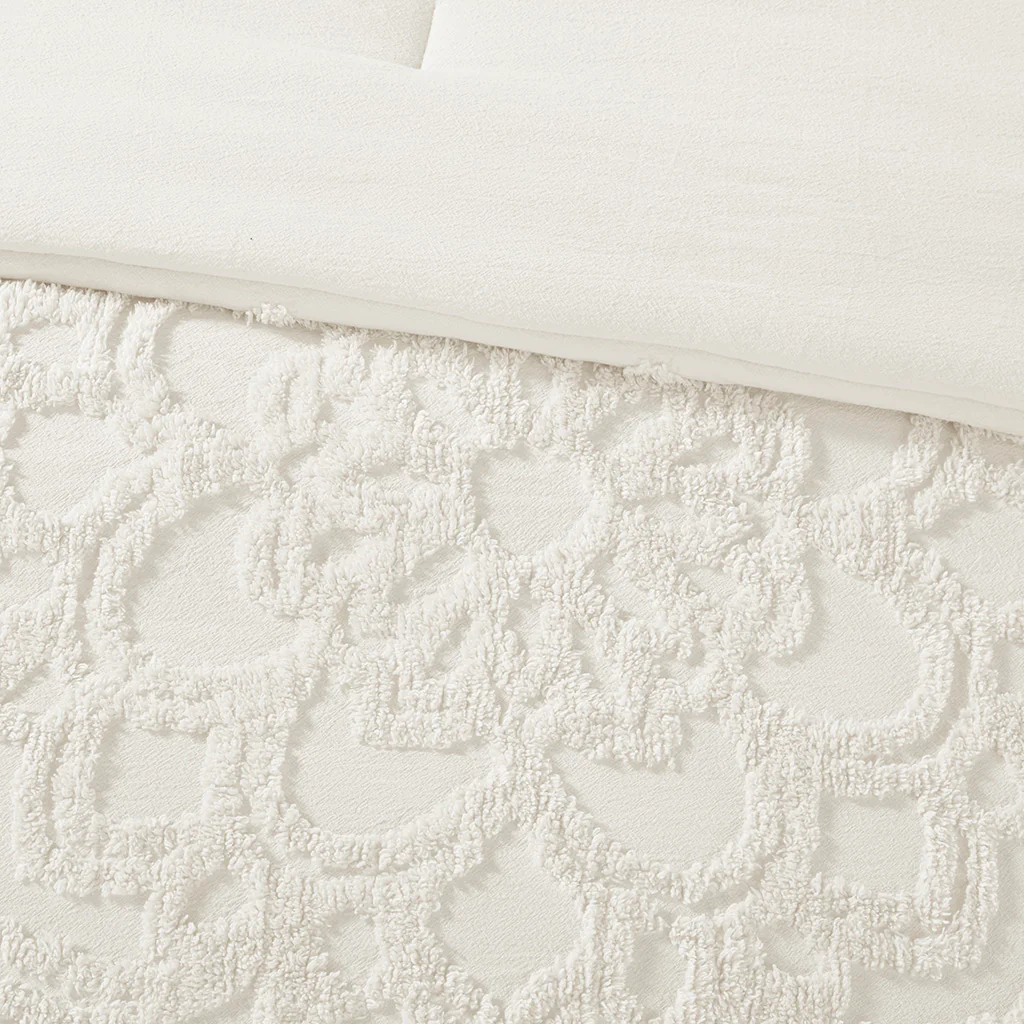 Laetitia 3-Piece Tufted Cotton Chenille Medallion Comforter Set - Image 14