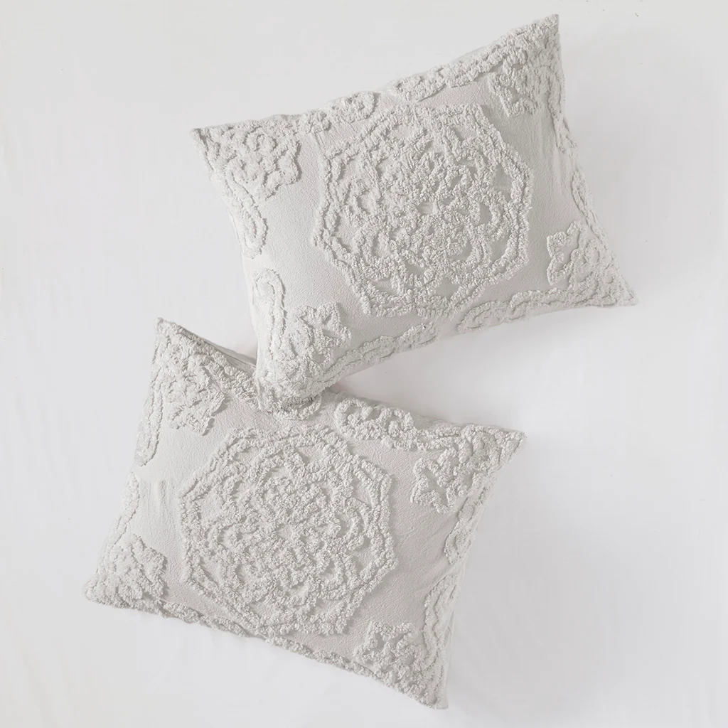 Laetitia 3-Piece Tufted Cotton Chenille Medallion Comforter Set - Image 20
