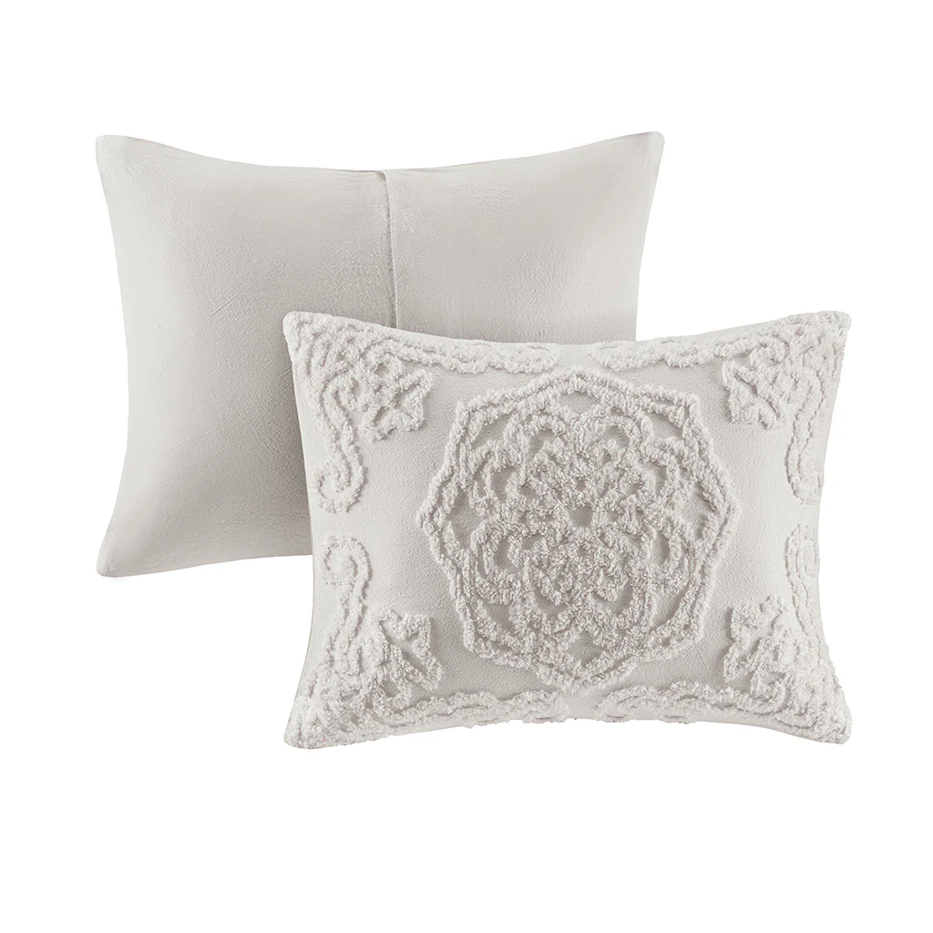 Laetitia 3-Piece Tufted Cotton Chenille Medallion Comforter Set - Image 24