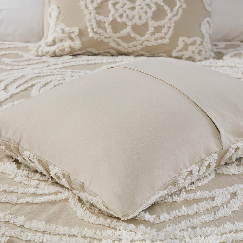 Laetitia 3-Piece Tufted Cotton Chenille Medallion Comforter Set - Image 25