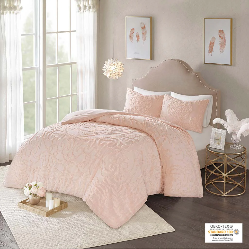 Laetitia 3-Piece Tufted Cotton Chenille Medallion Comforter Set - Image 7