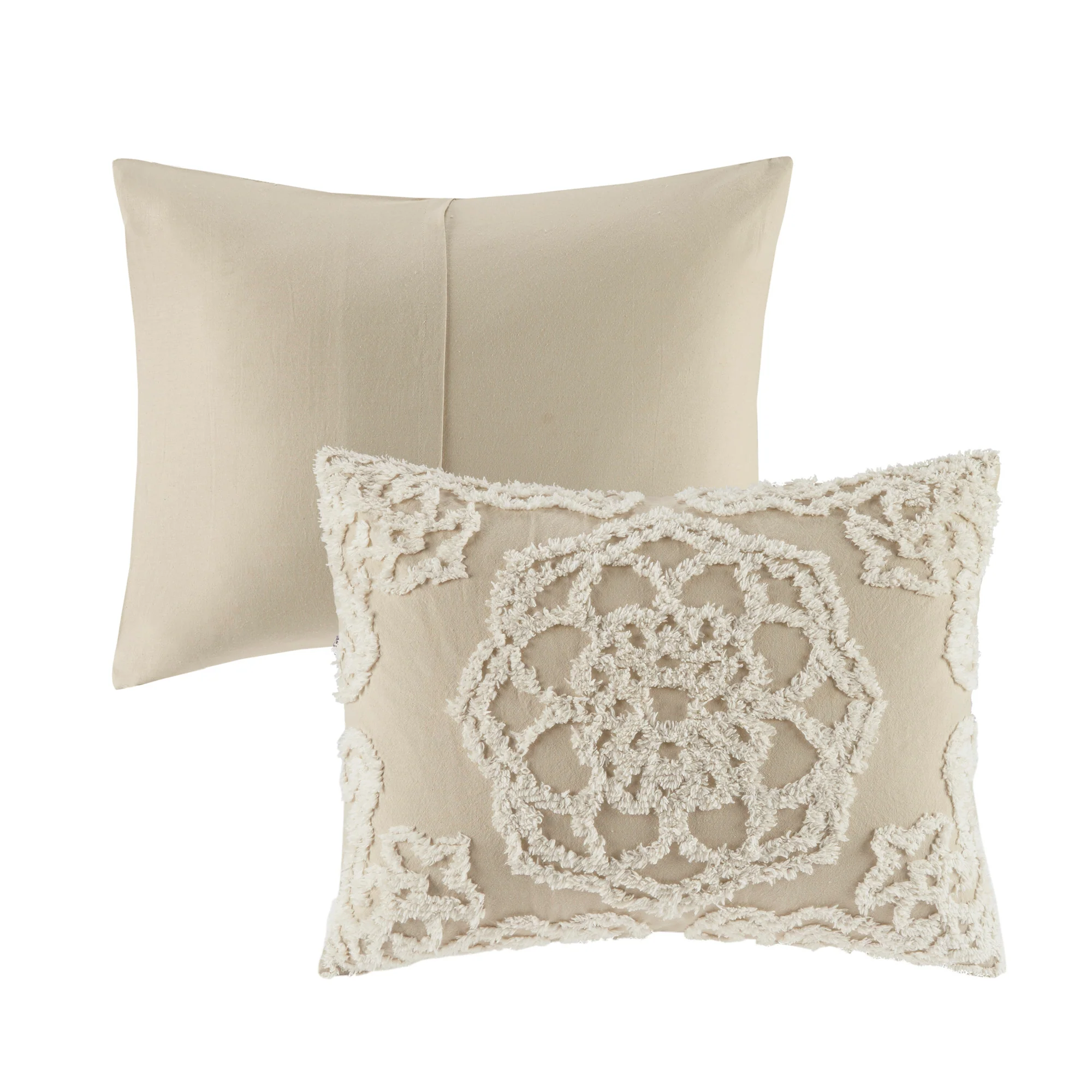 Laetitia 3-Piece Tufted Cotton Chenille Medallion Duvet Cover Set - Image 11
