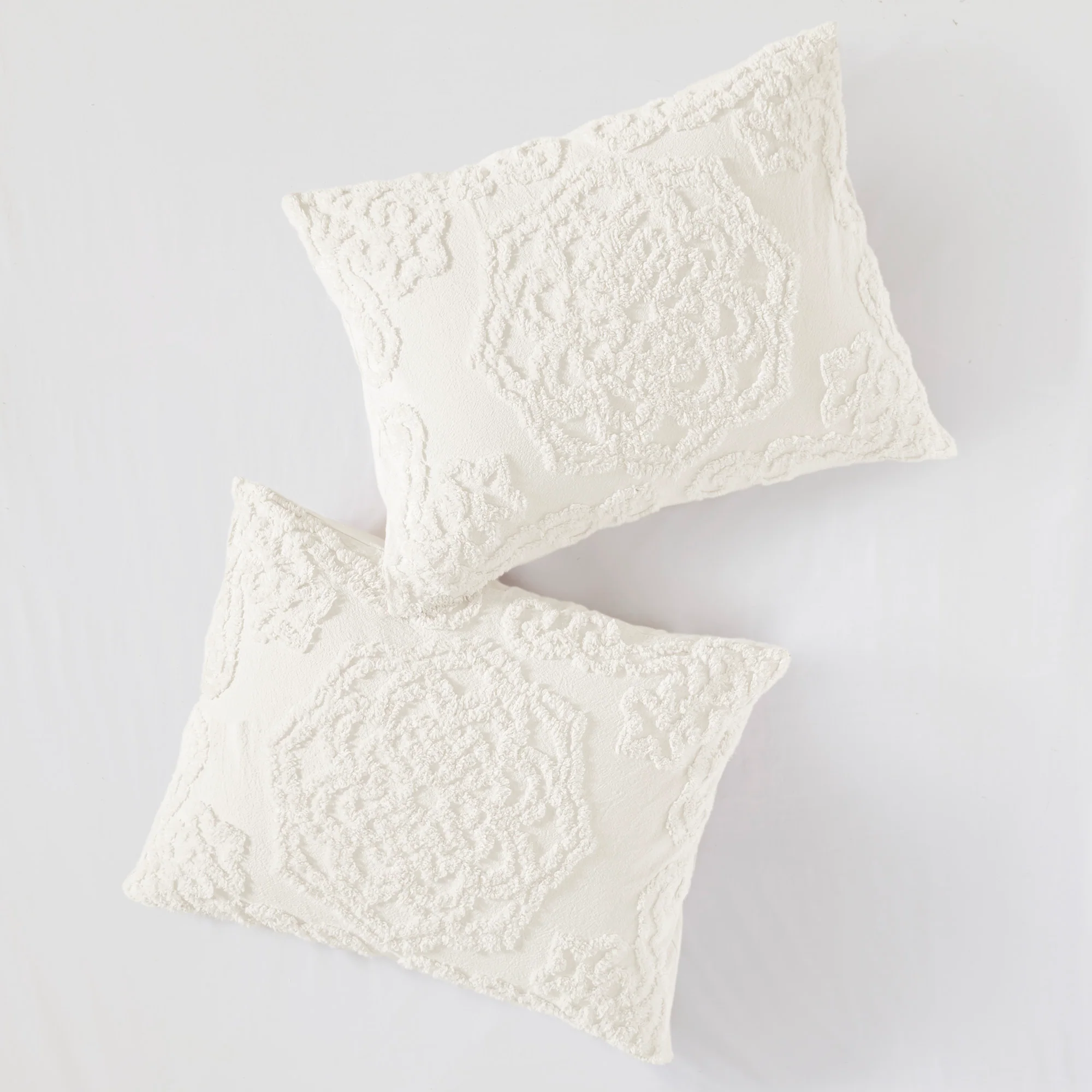 Laetitia Tufted Cotton Chenille Medallion Fringe Coverlet Mini Set - Image 22