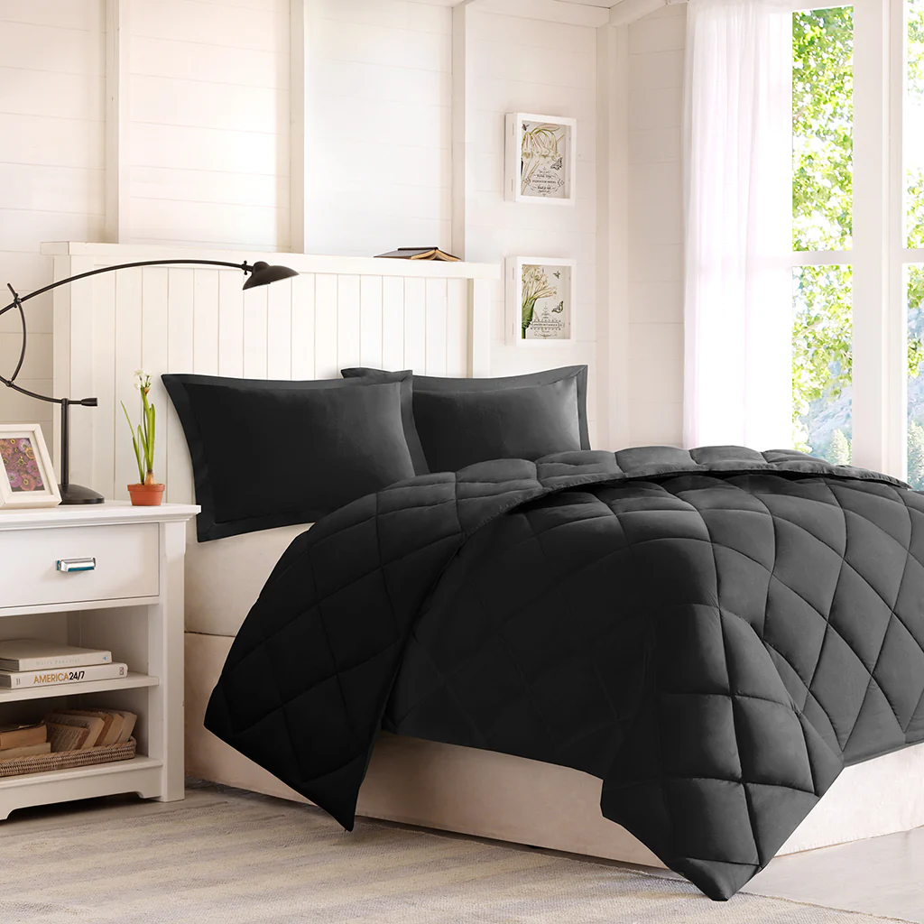Larkspur 3M Scotchgard Diamond Quilting Reversible Down Alternative Comforter Set - Image 40