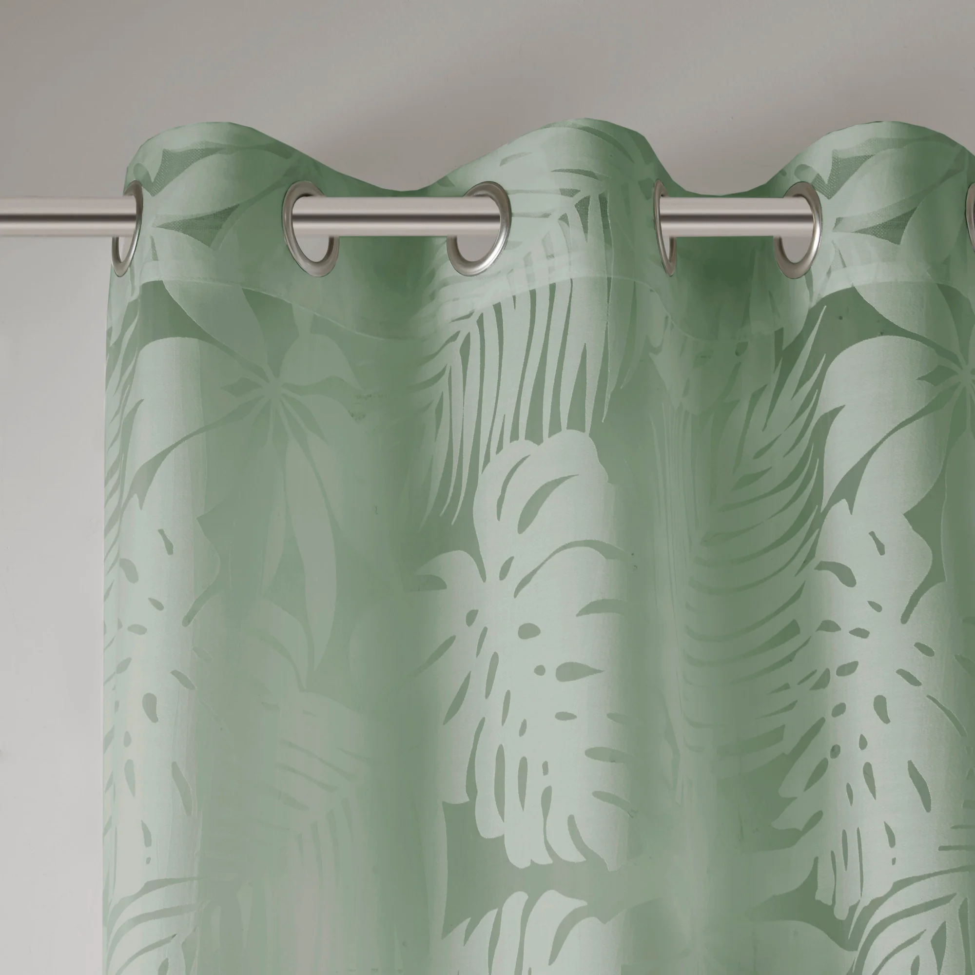 Leilani Palm Leaf Burnout Window Sheer - Image 7