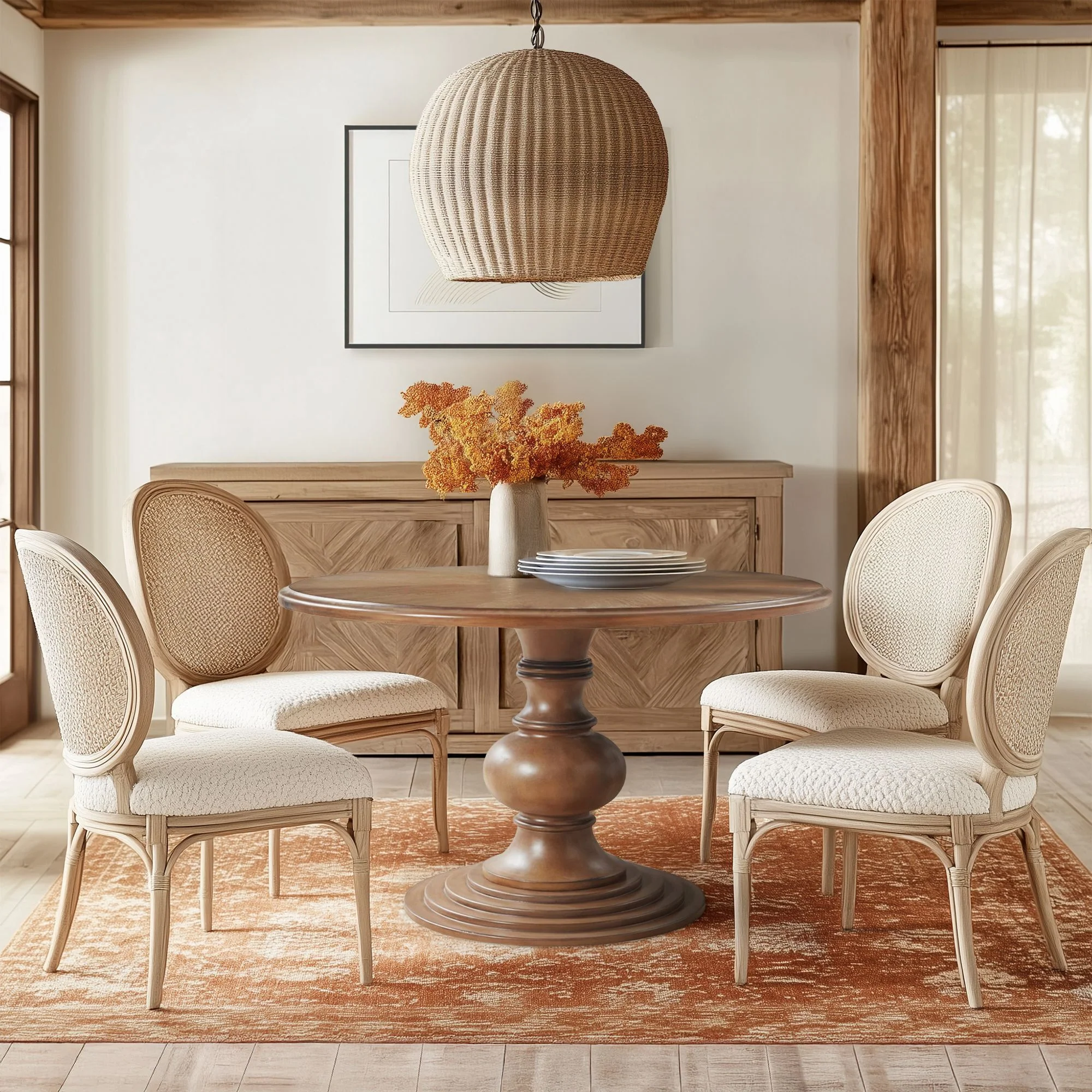 Lexi 46" Round Pedestal Dining Table - Image 6