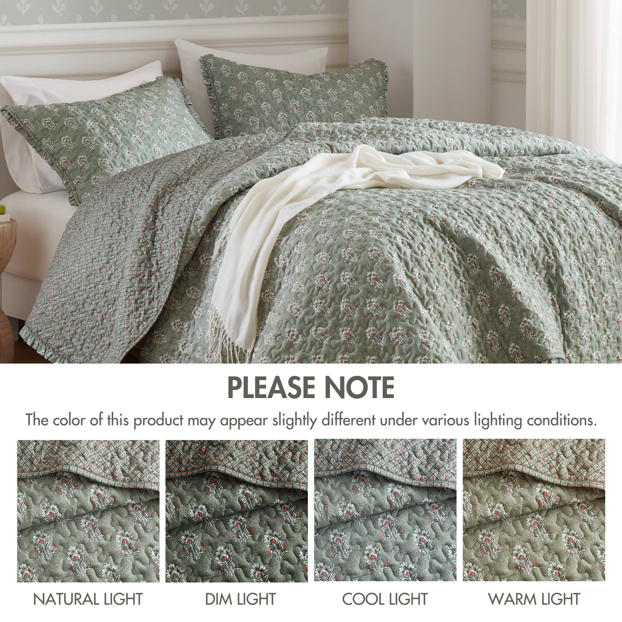 Linwood 3-Piece Ruffle Printed Quilt Set - Image 13