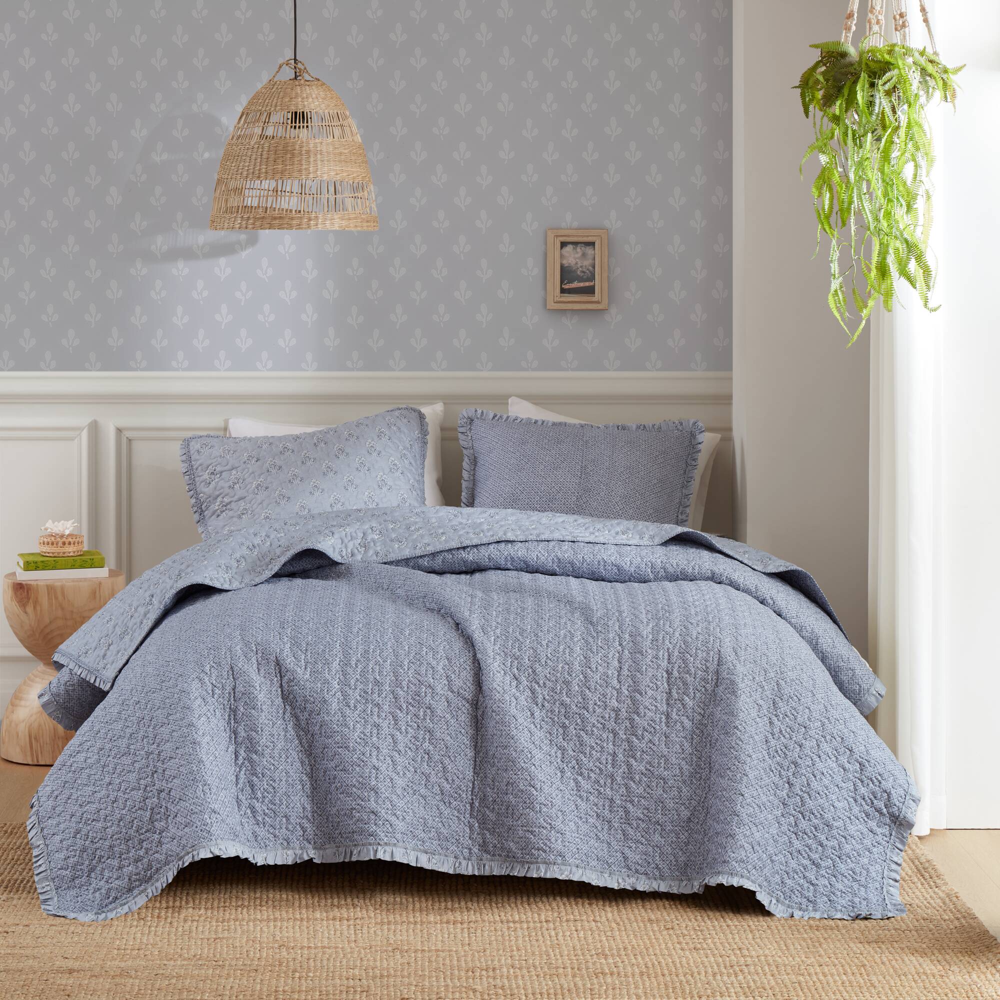 Linwood 3-Piece Ruffle Printed Quilt Set - Image 20