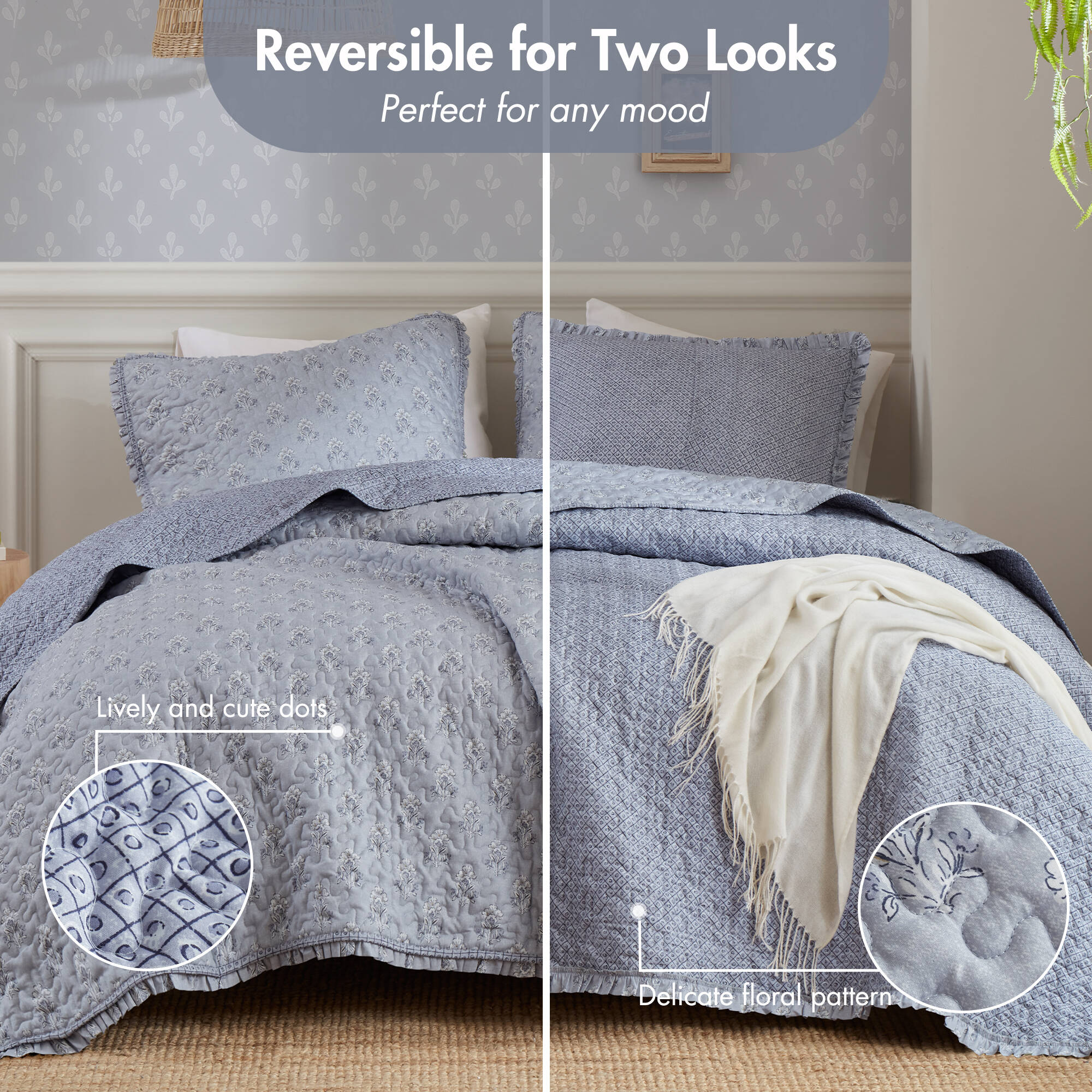 Linwood 3-Piece Ruffle Printed Quilt Set - Image 30
