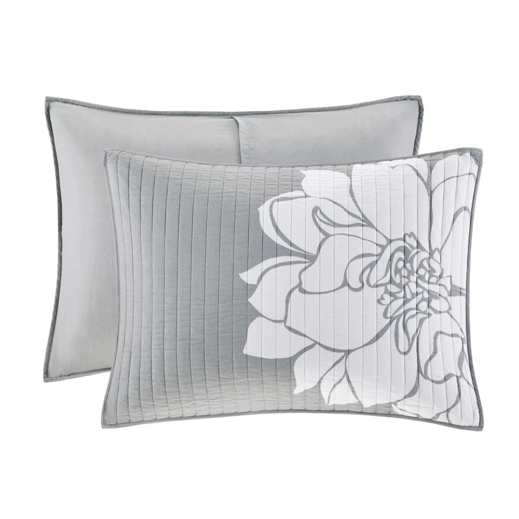 Lola 6-Piece Printed Cotton Quilt Set with Throw Pillows - Image 24