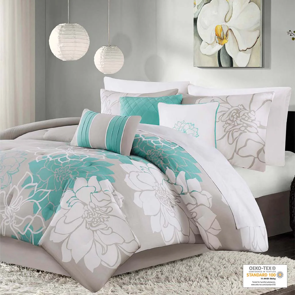 Lola Printed Cotton Sateen Comforter Set - Image 4