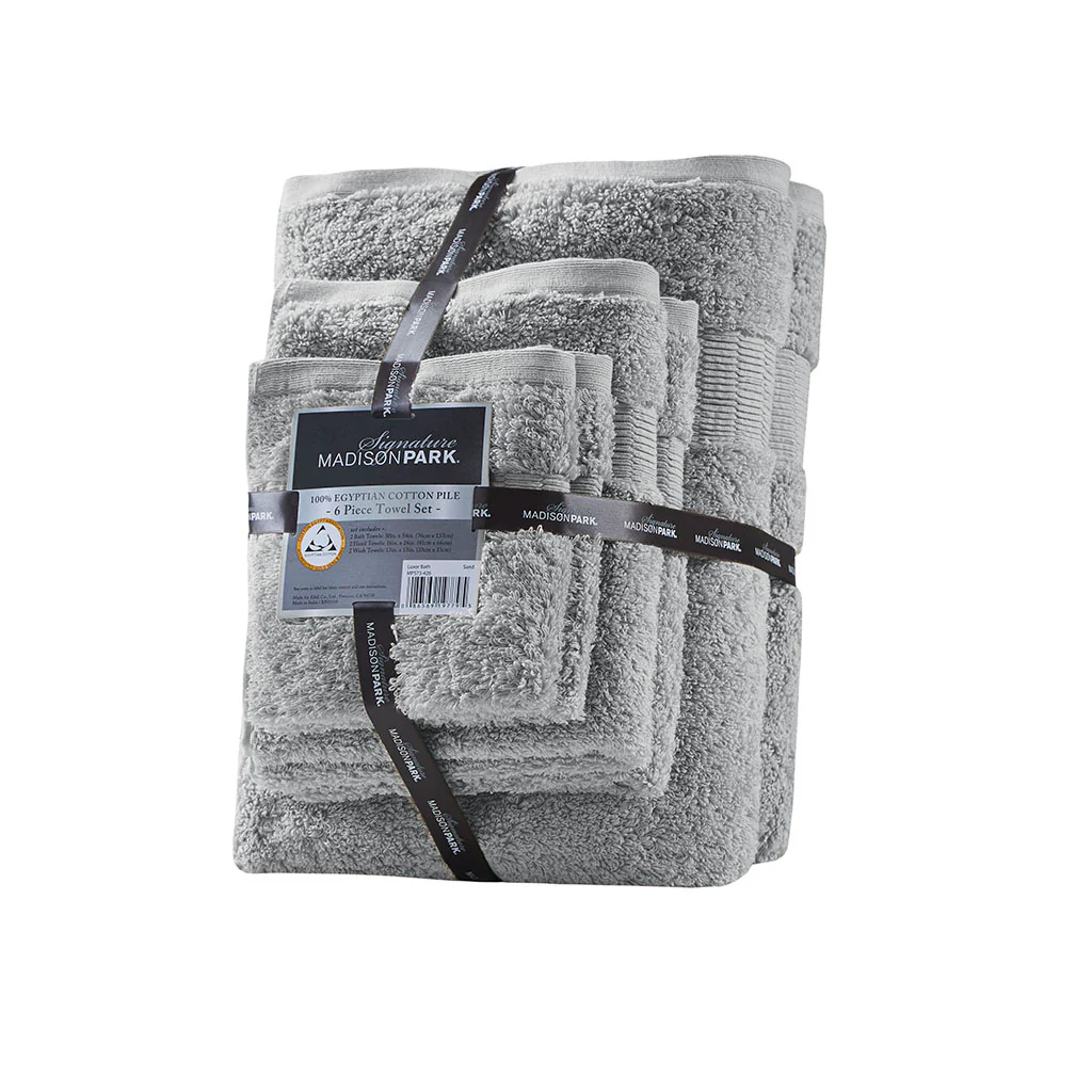Luce 100% Egyptian Cotton 6-Piece Towel Set - Image 20