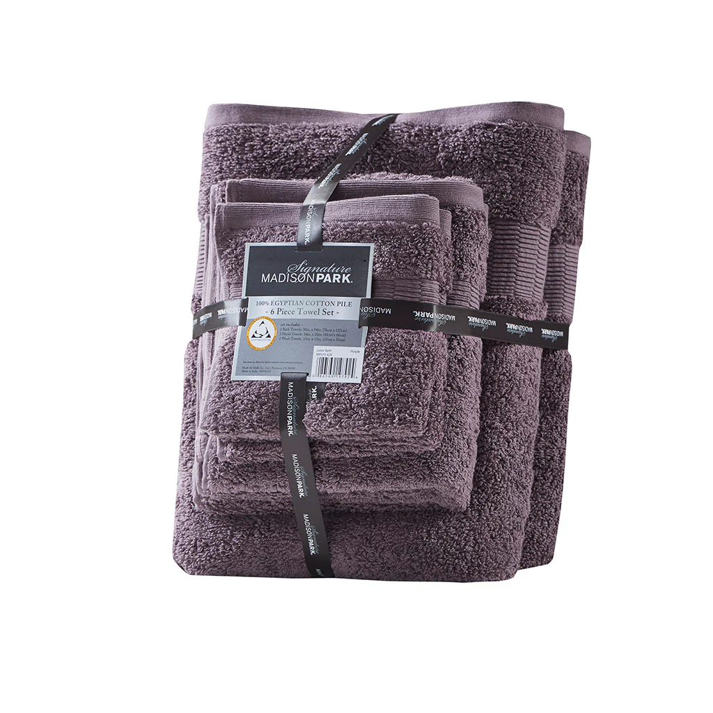 Luce 100% Egyptian Cotton 6-Piece Towel Set - Image 21