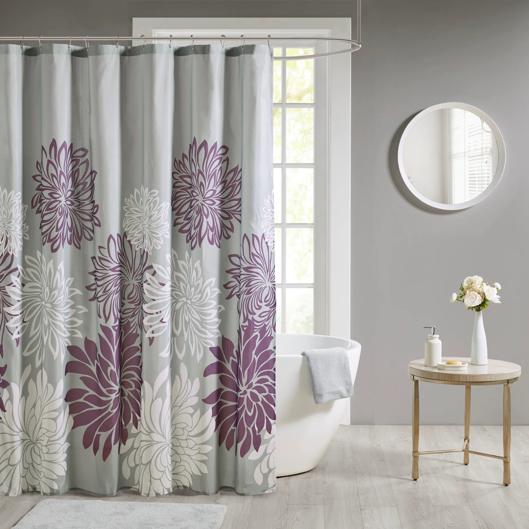 Maible Printed Floral Shower Curtain - Image 9
