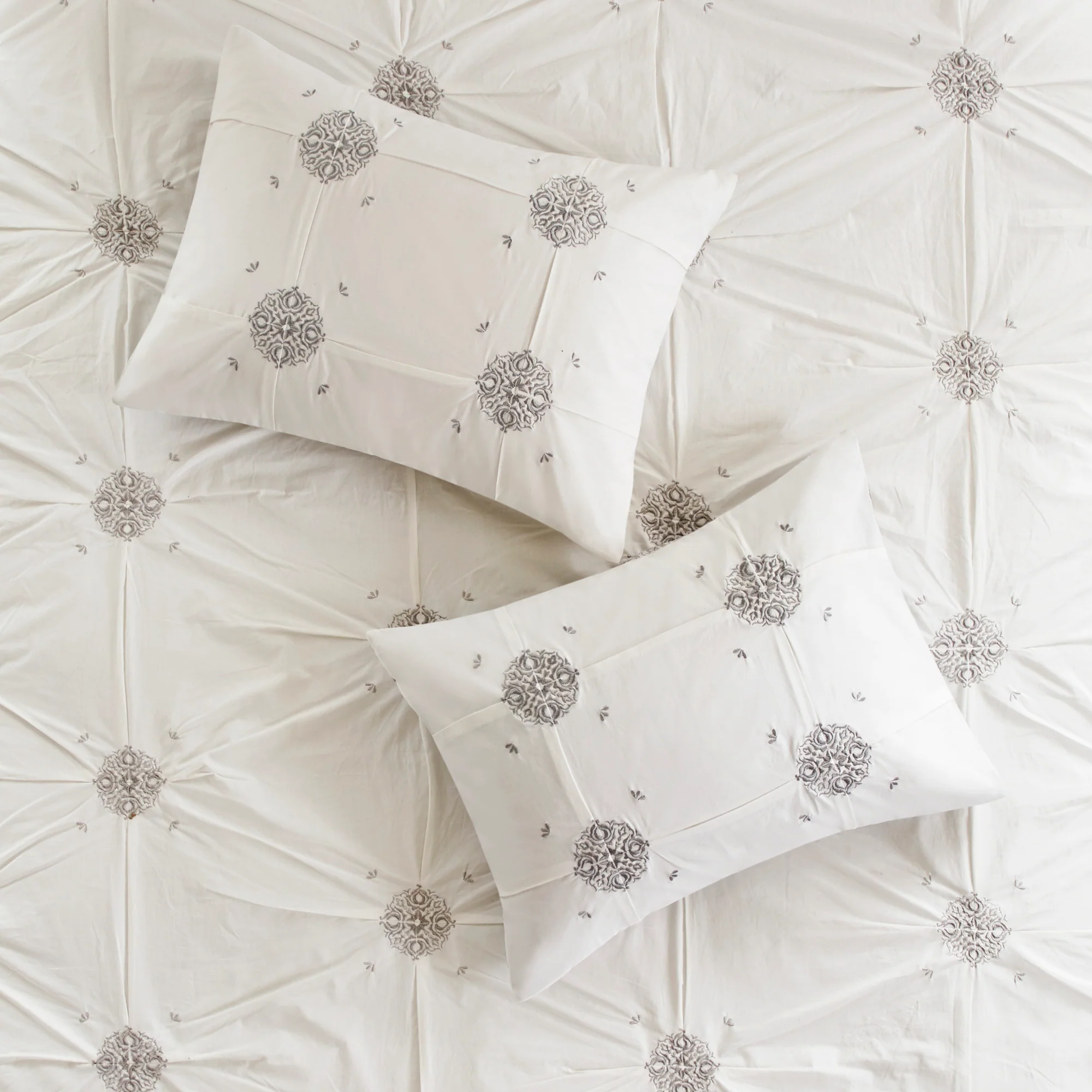 Malia 6-Piece Embroidered Cotton Reversible Comforter Set - Image 11