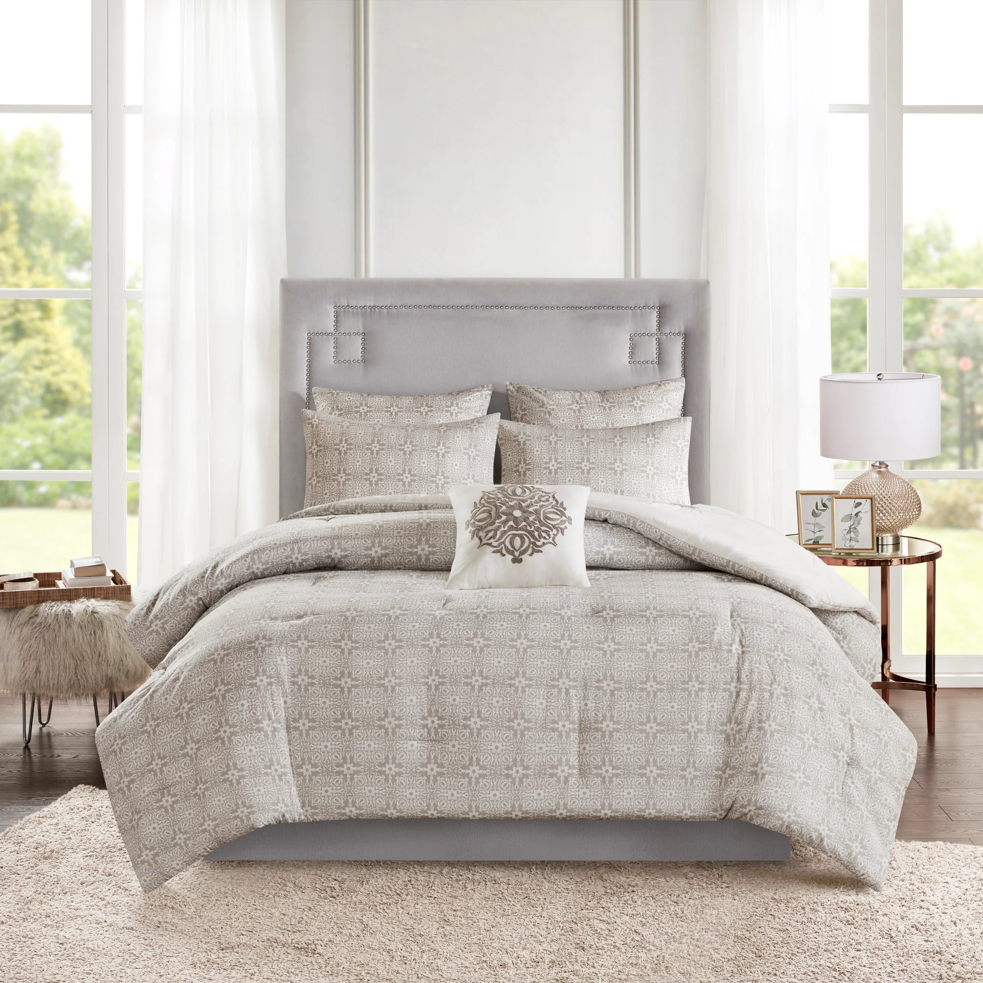 Malia 6-Piece Embroidered Cotton Reversible Comforter Set - Image 4