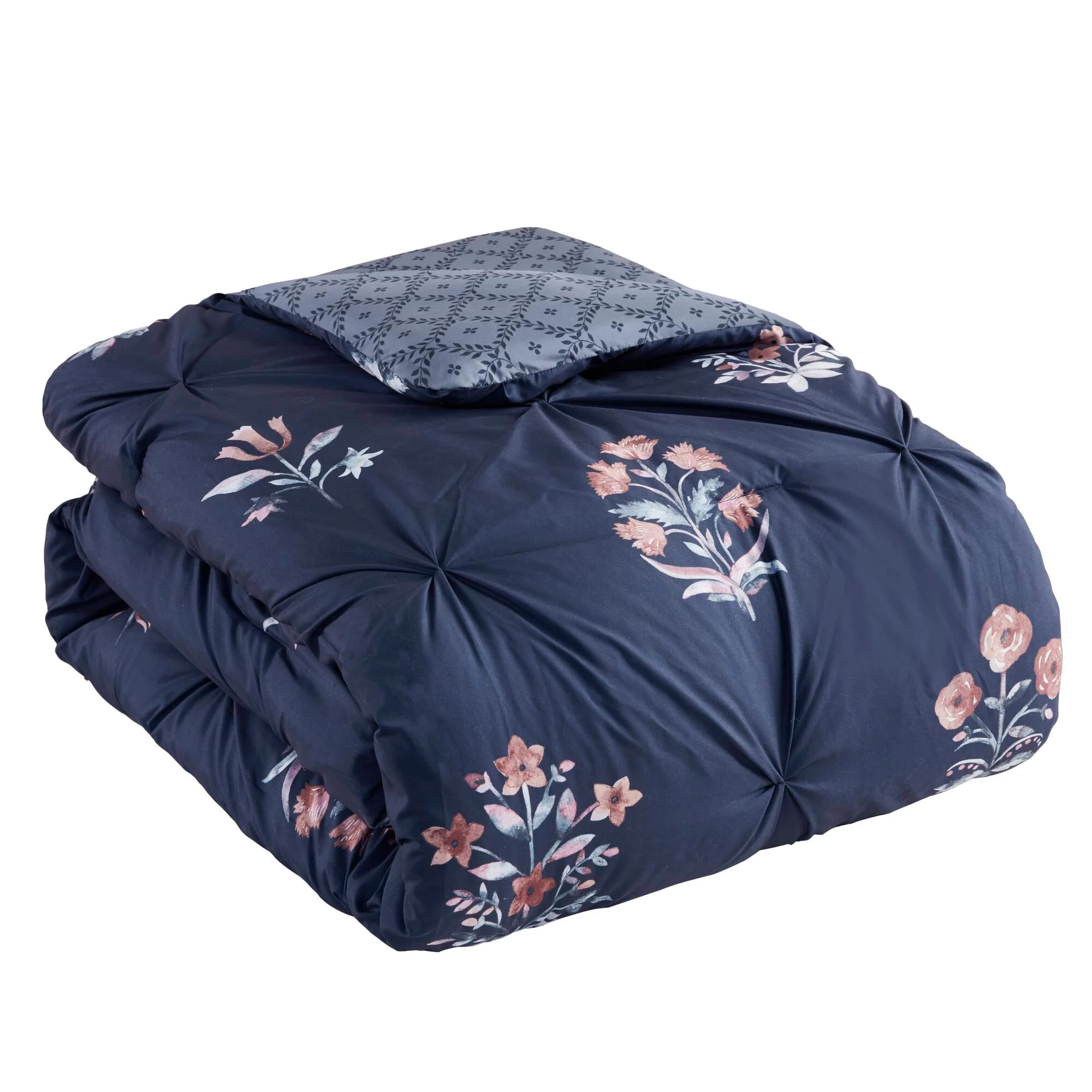 Marfa 4-Piece Pintuck Comforter Set with Throw Pillow - Image 12