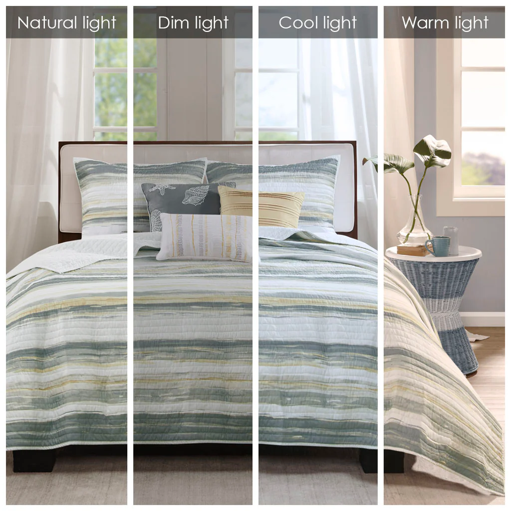 Marina 6-Piece Printed Quilt Set with Throw Pillows - Image 29