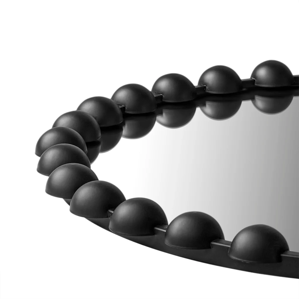 Marlowe 27" Medium Decorative Round Wall Mirror with Beaded Metal Frame - Image 15