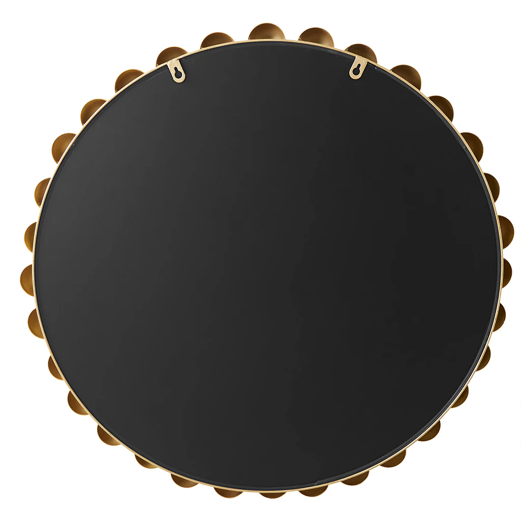 Marlowe 27" Medium Decorative Round Wall Mirror with Beaded Metal Frame - Image 30