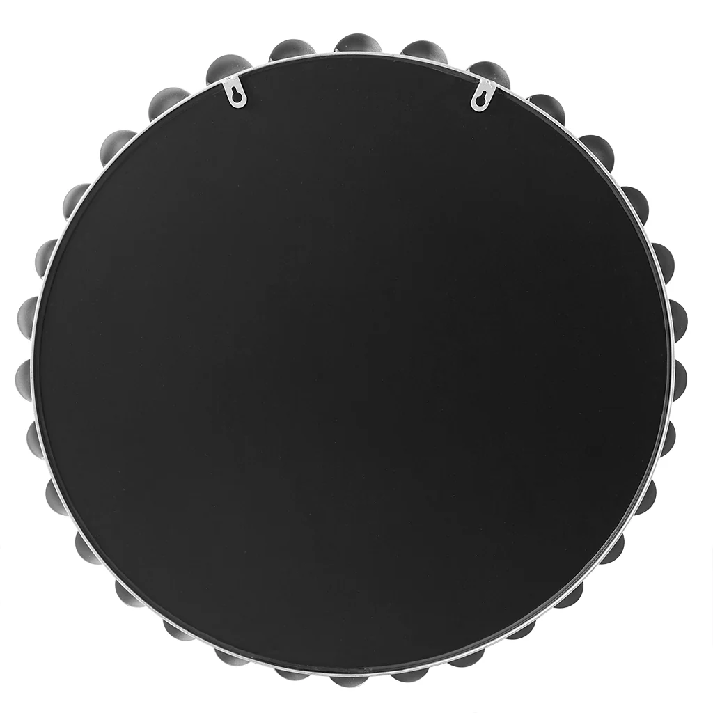 Marlowe 27" Medium Decorative Round Wall Mirror with Beaded Metal Frame - Image 33
