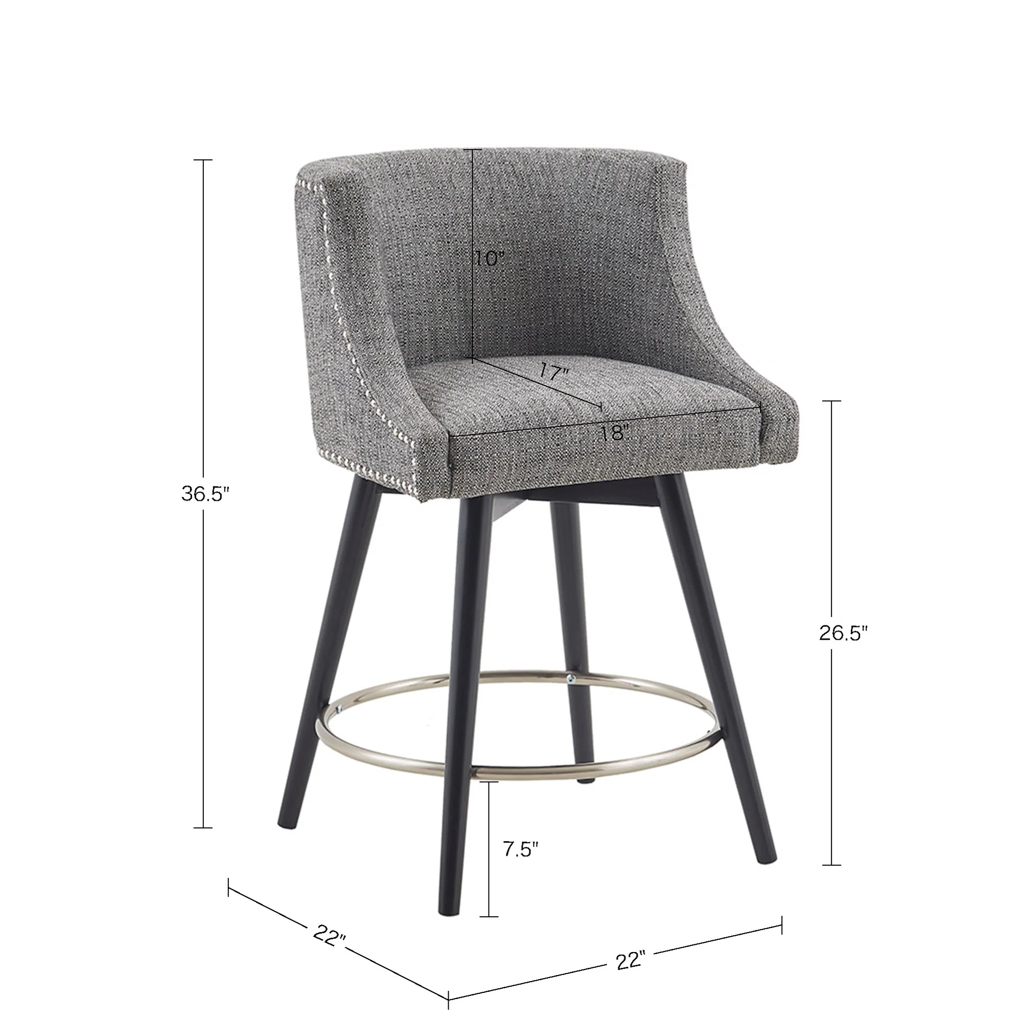 Mateo Swivel Counter Stool - Image 20