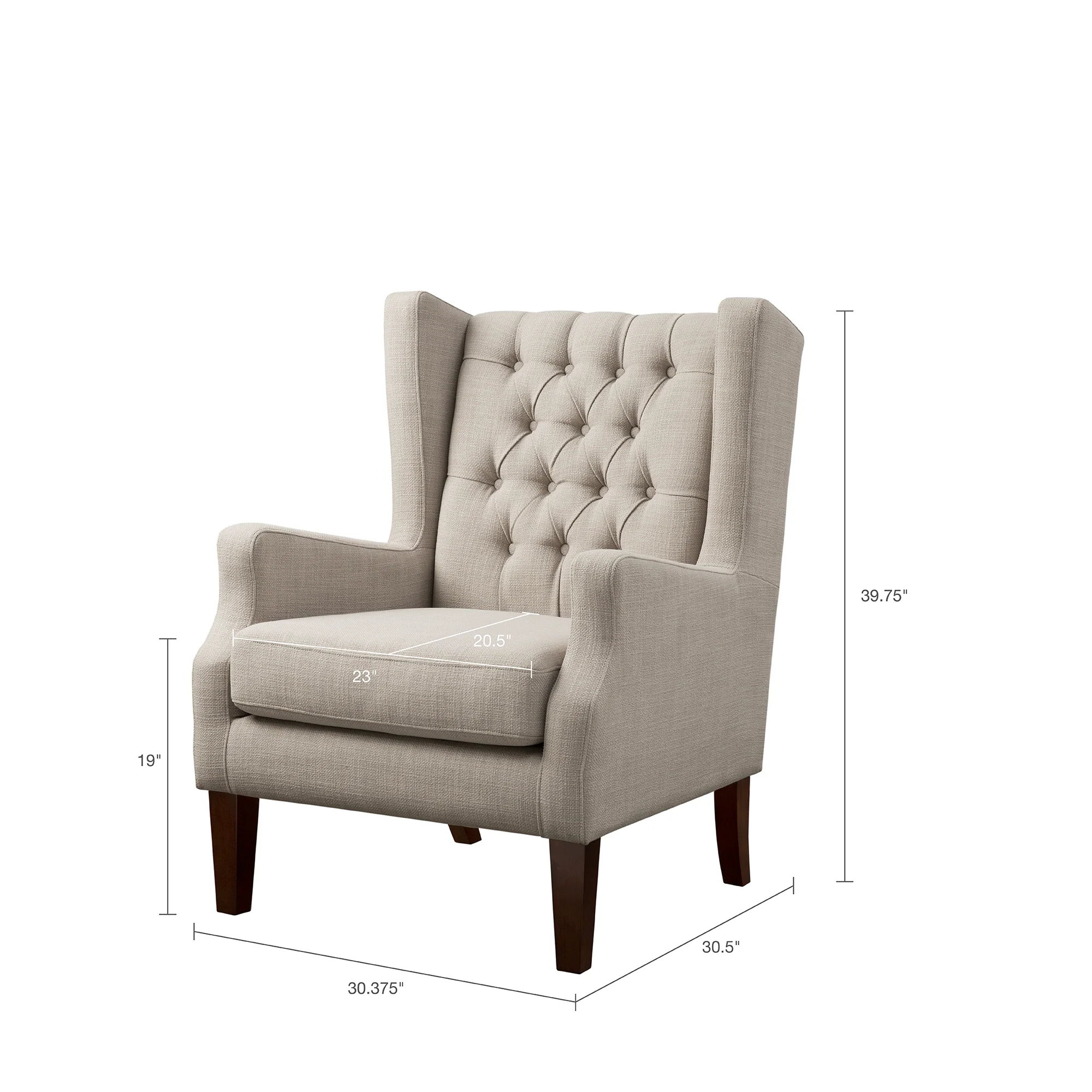 Maxwell Button Tufted Wing Chair - Image 5