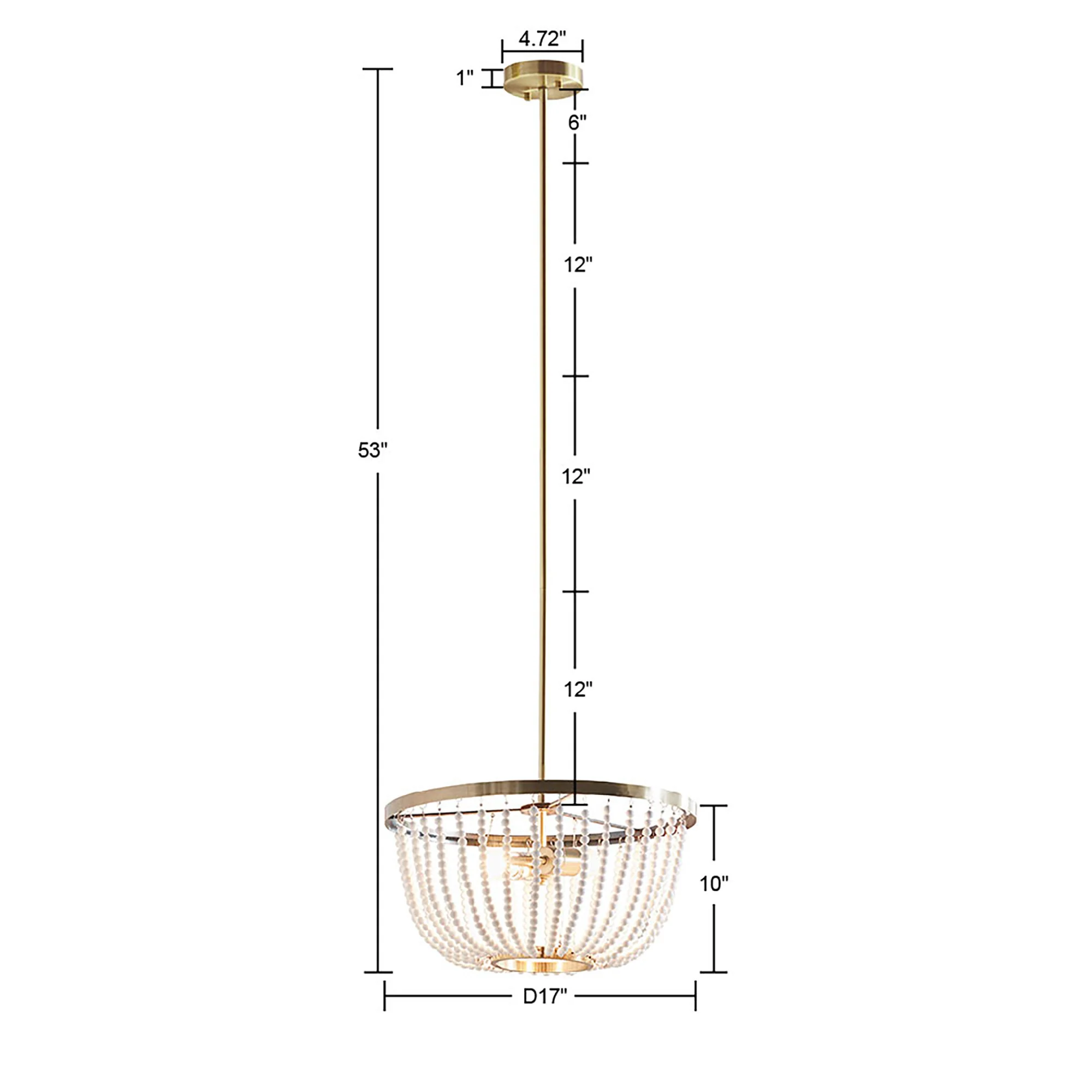 Melrose 2-Light Beaded Chandelier - Image 9