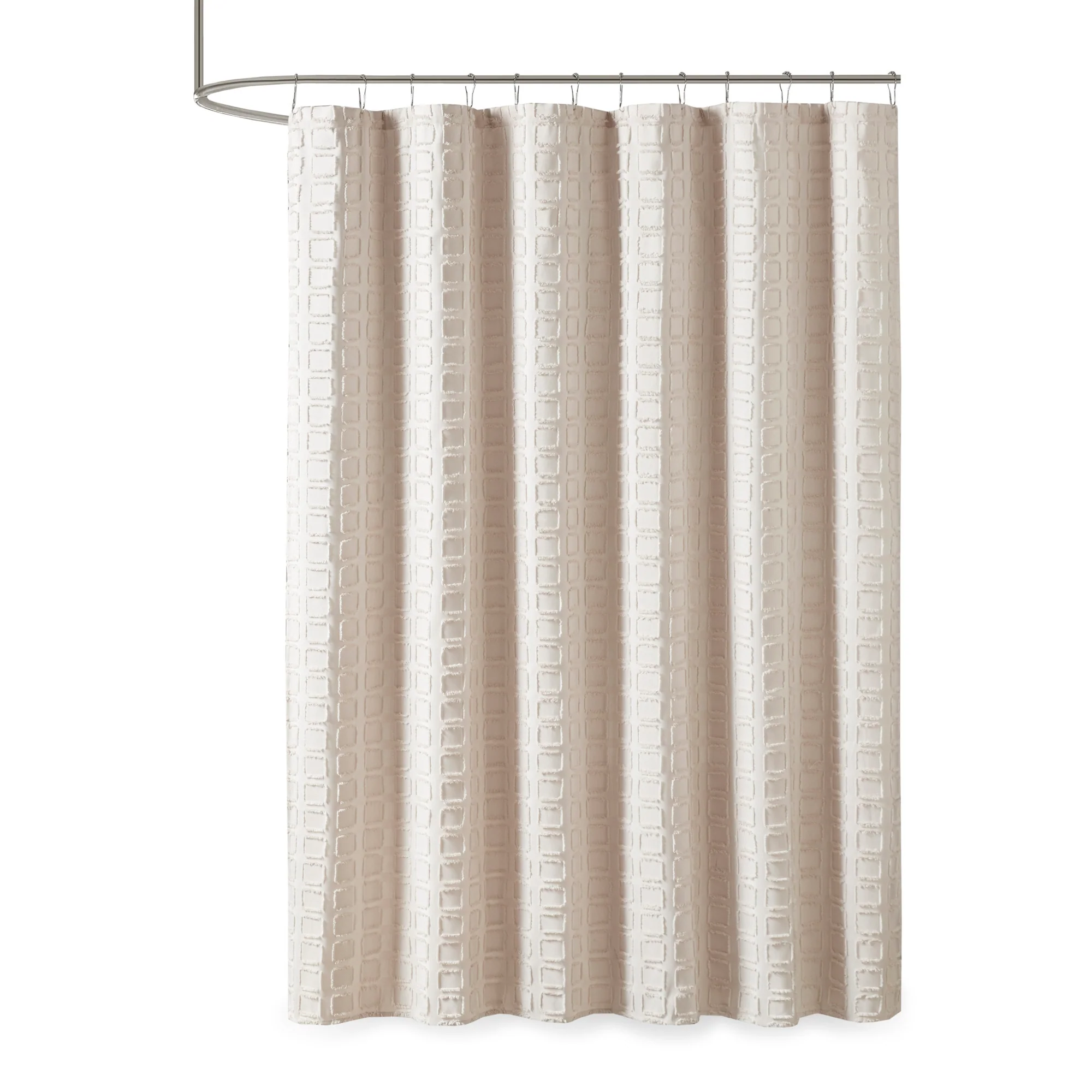 Metro Woven Clipped Solid Shower Curtain - Image 15